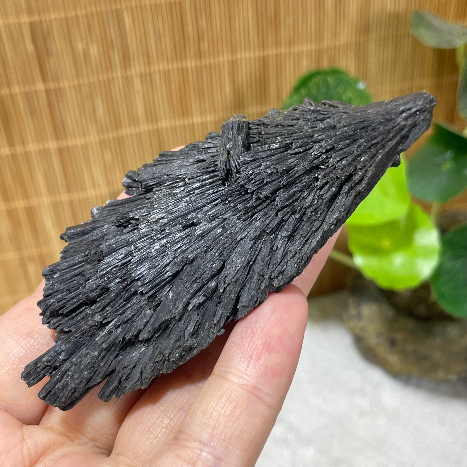 74g Natural Irregular natural black crystal cluster mineral specimen（dian qishi）