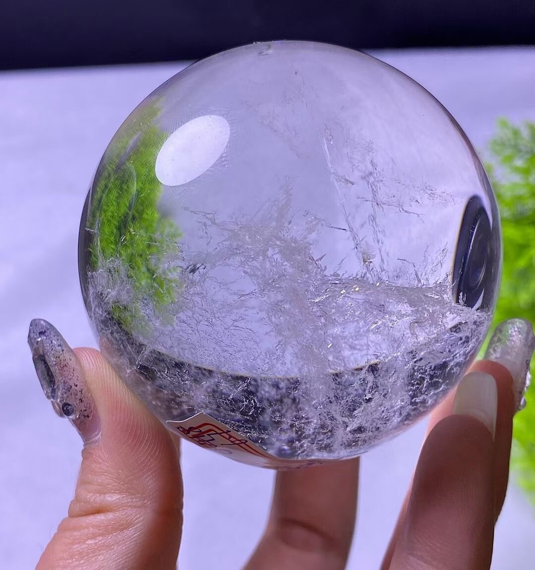0.9LB high quality Natural Clear Quartz Ball Crystal Reiki energy Sphere healing