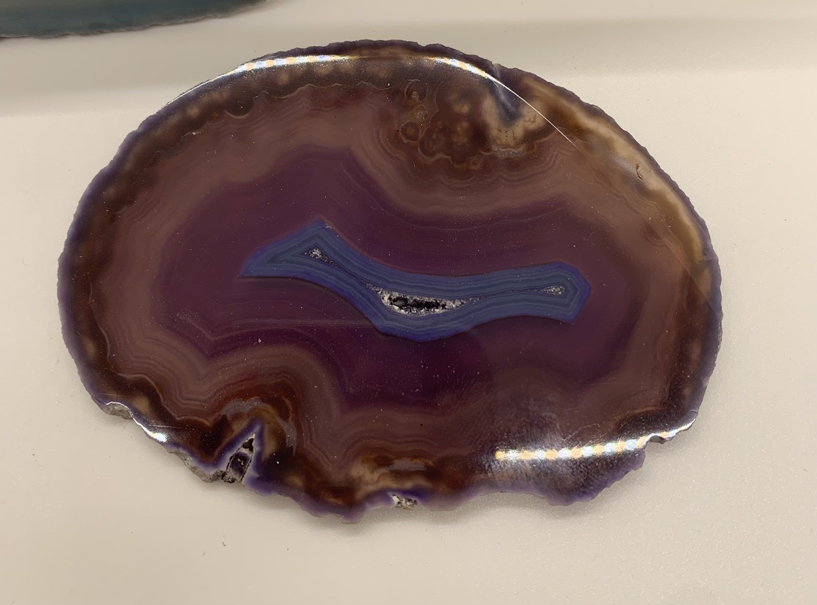 Mixed Lot Of 8 Geode Slices, Polished, Various Sizes