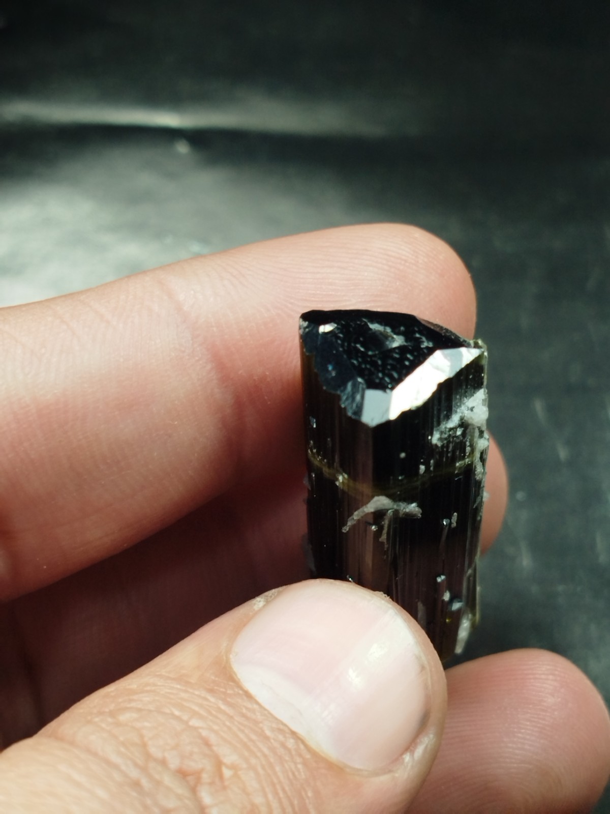Green Cap Tourmaline With Feldspar Crystal From Astak Nala Skardu Pak 14 Grams