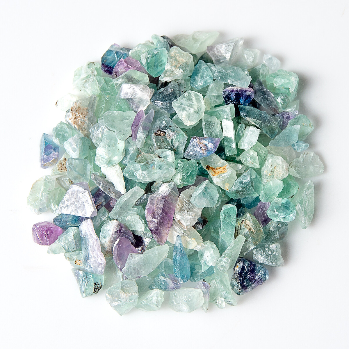 1/2 lb Rough Fluorite Chips Natural Gemstone Crystals Crafting Gems Rock