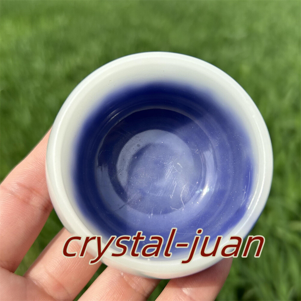 2.5″+ Purple Luminous Stone Cup Red Agate Crystal Bowl Mineral Specimen 1pc