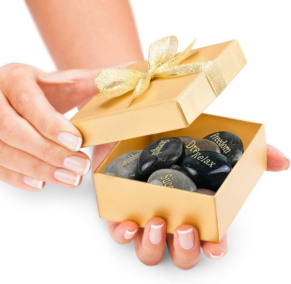 Variety Pack of 25 Inspirational Stones – Perfect Gifts for Motivation & Decor