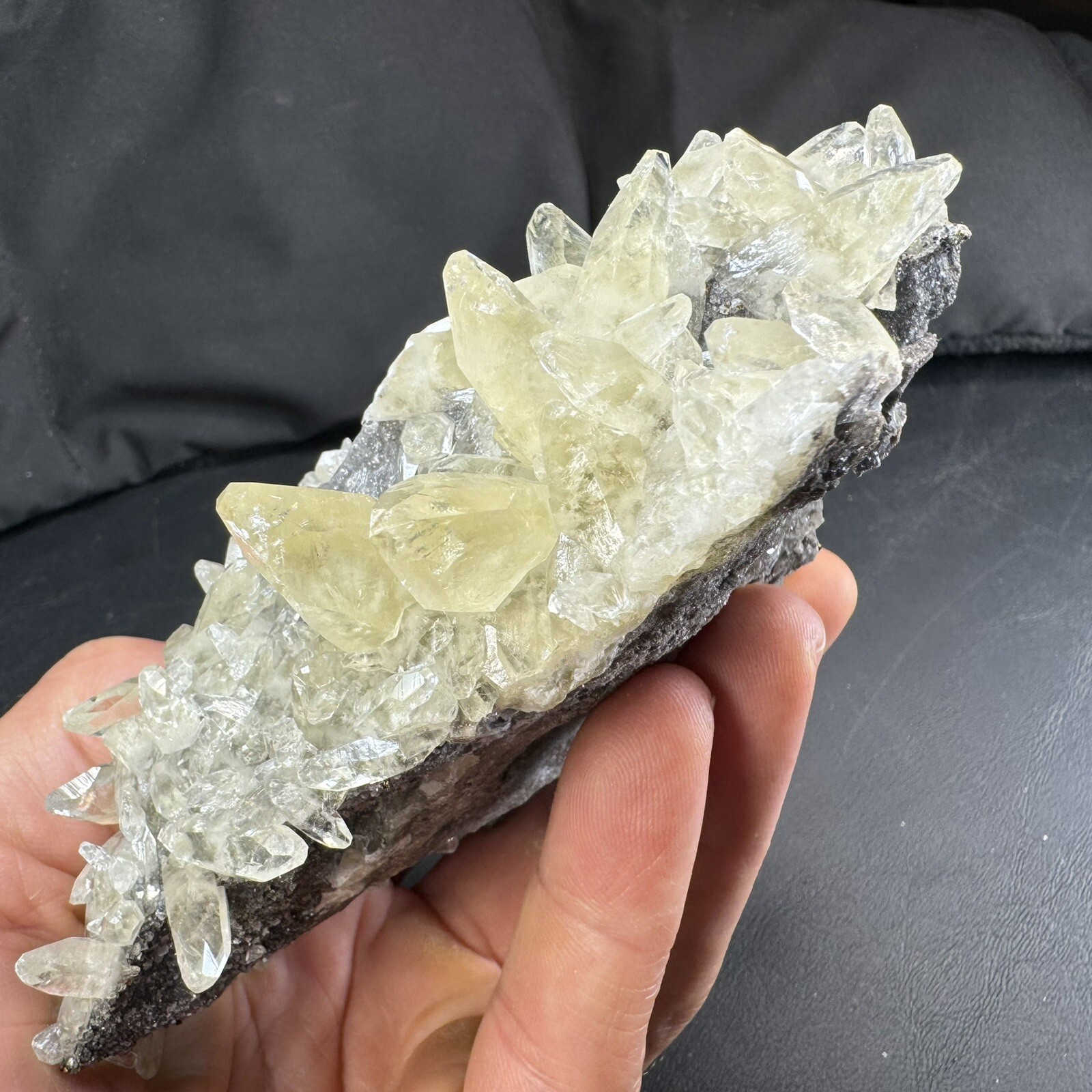 Calcite Crystals with Chalcopyrite Dolomite on Matrix / Missouri