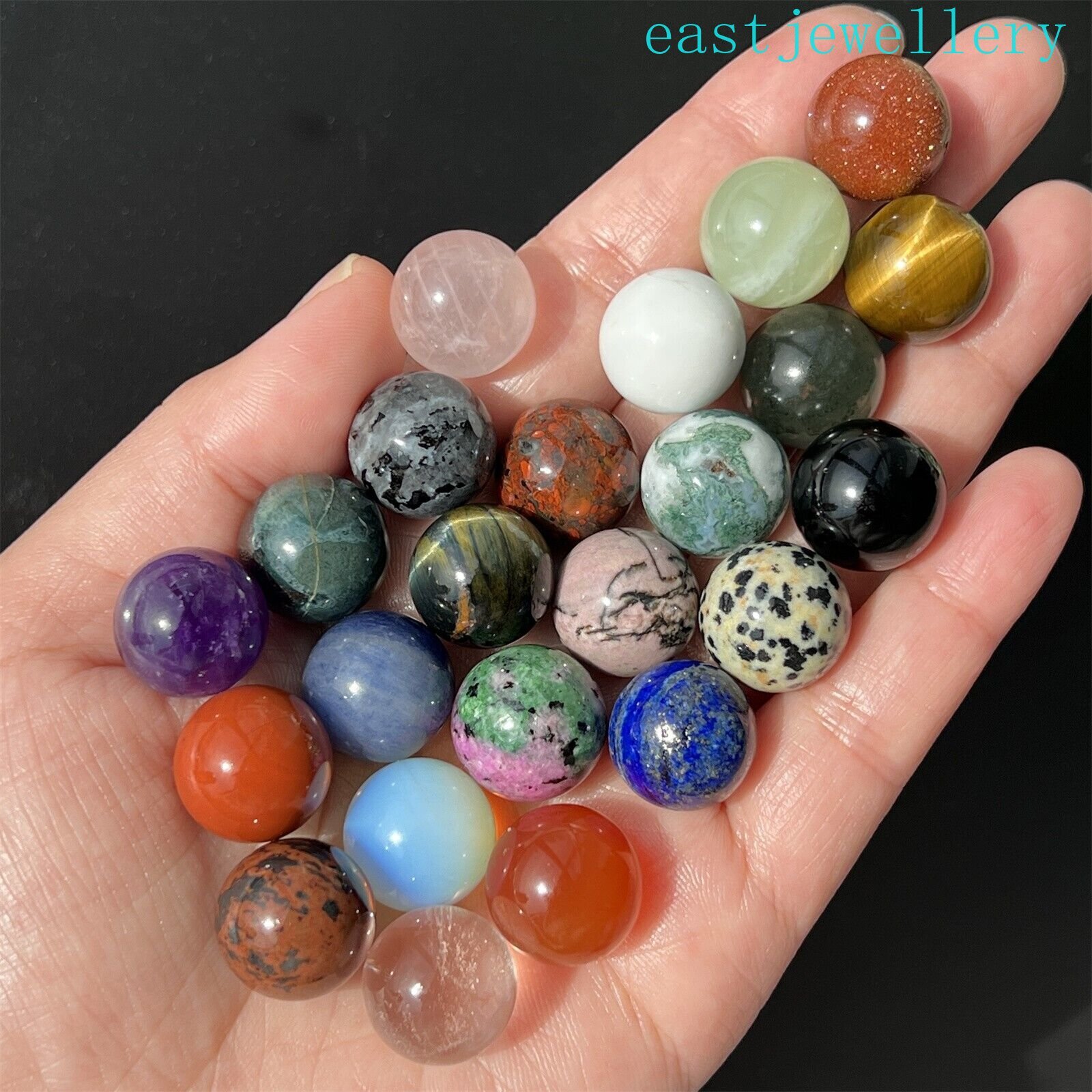 20x Wholesale Natural Mixed sphere quartz crystal ball reiki healing 15mm+ box