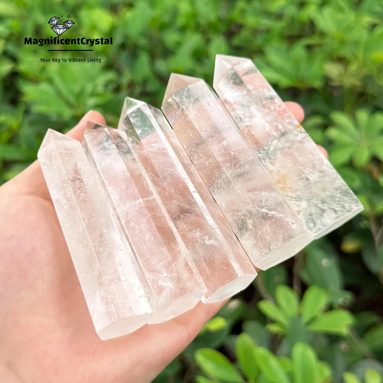 1PC Genuine Clear Quartz Tower Point Healing Gemstone Decor Energy Display Gifts