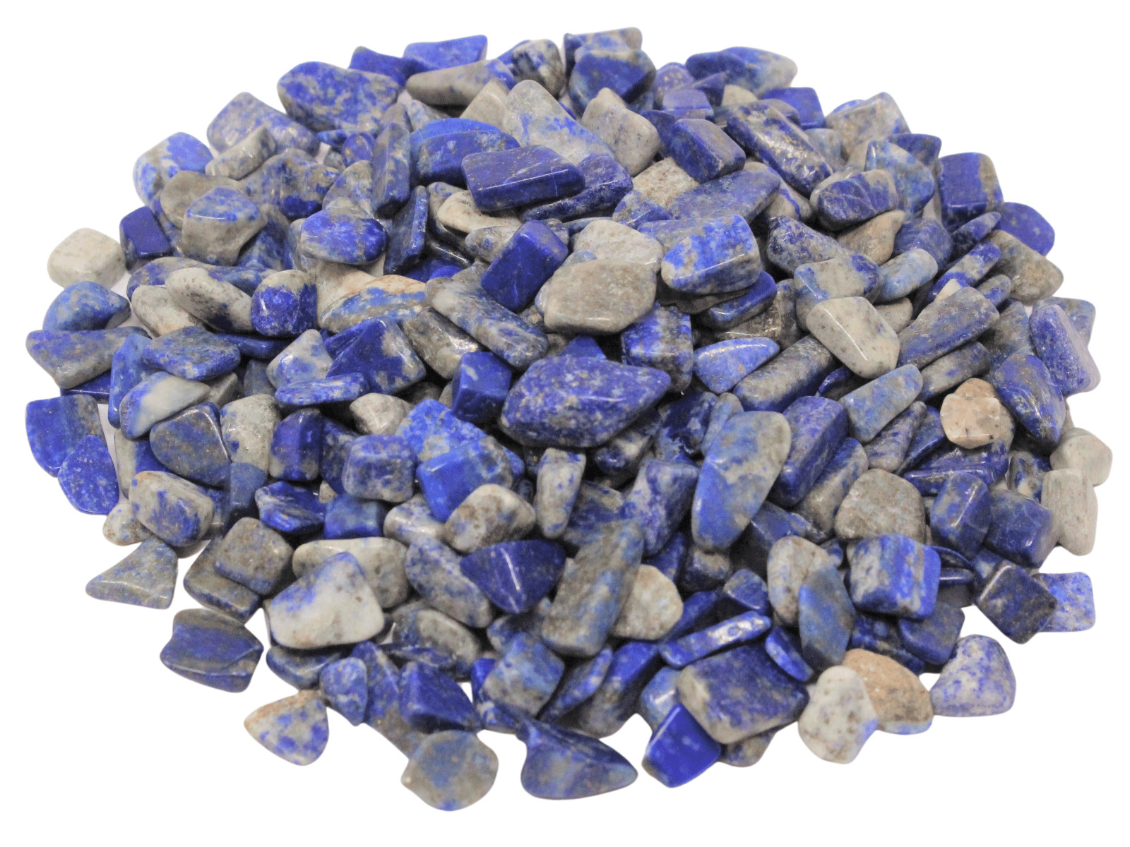 Lapis Semi Tumbled Gemstone Mini Chips 7-12 mm, Blue Lapiz Lazuli Crystal Chips