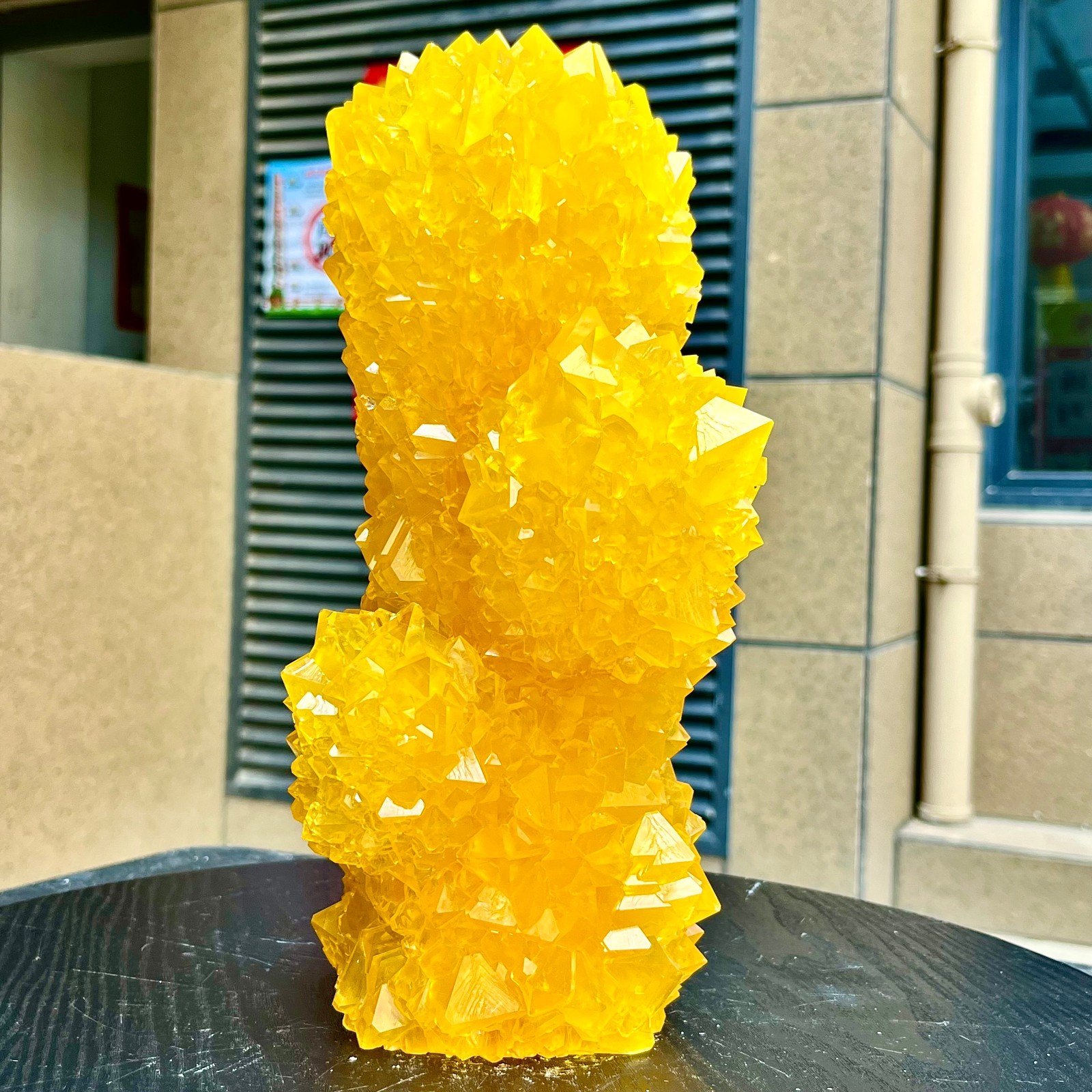 6.86LB Yellow Ghost Phantom Crystal Cluster Flower Raw Crystal Heal Quartz Decor