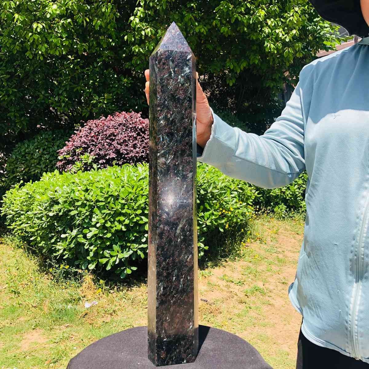 16.5LB Natural Firework Obelisk Tower Reiki Healing Crystal Point Wand