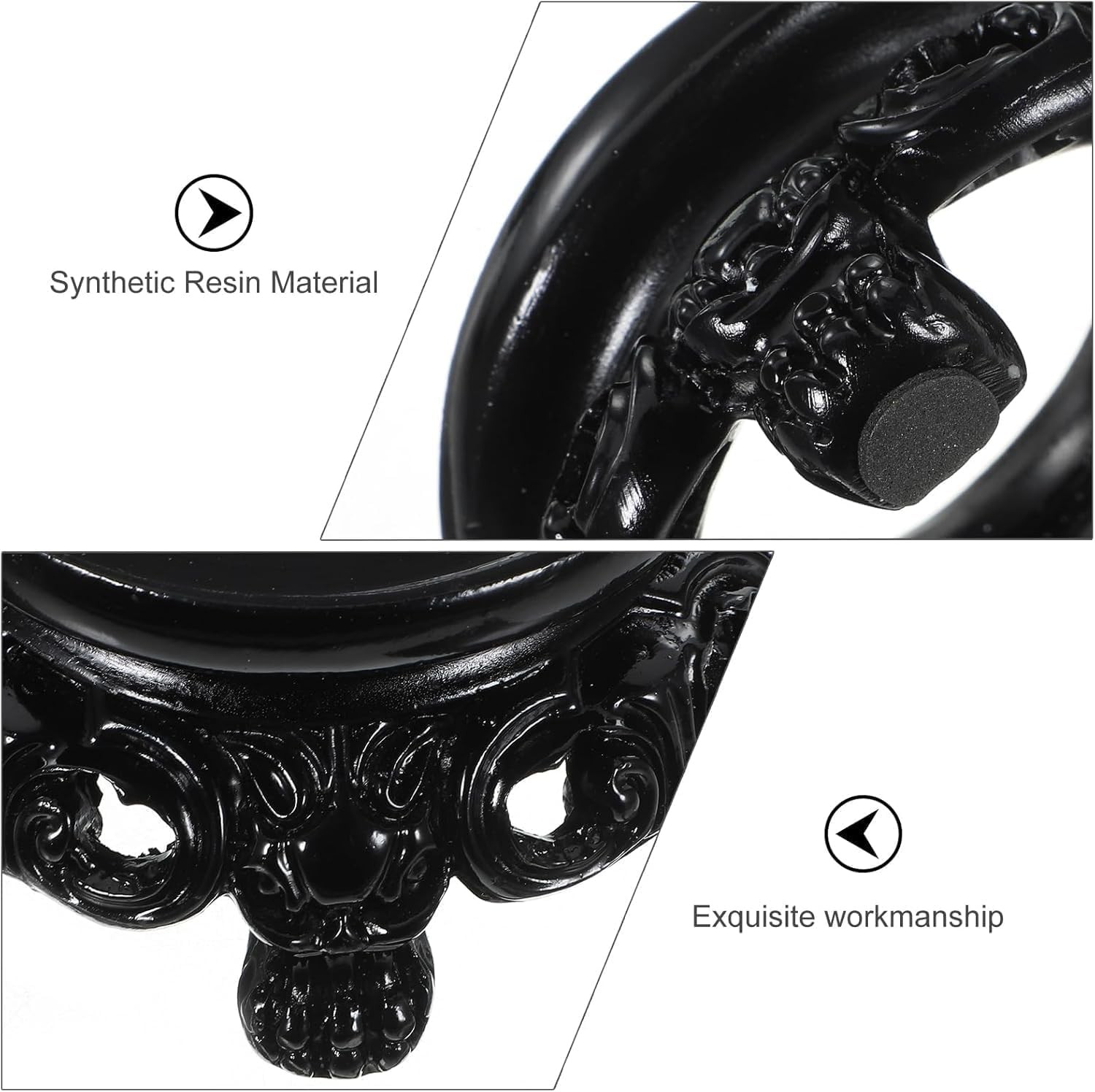 Black Wooden Display Stand for Crystal Sphere Quartz Ball Holder, Hollow Wood…