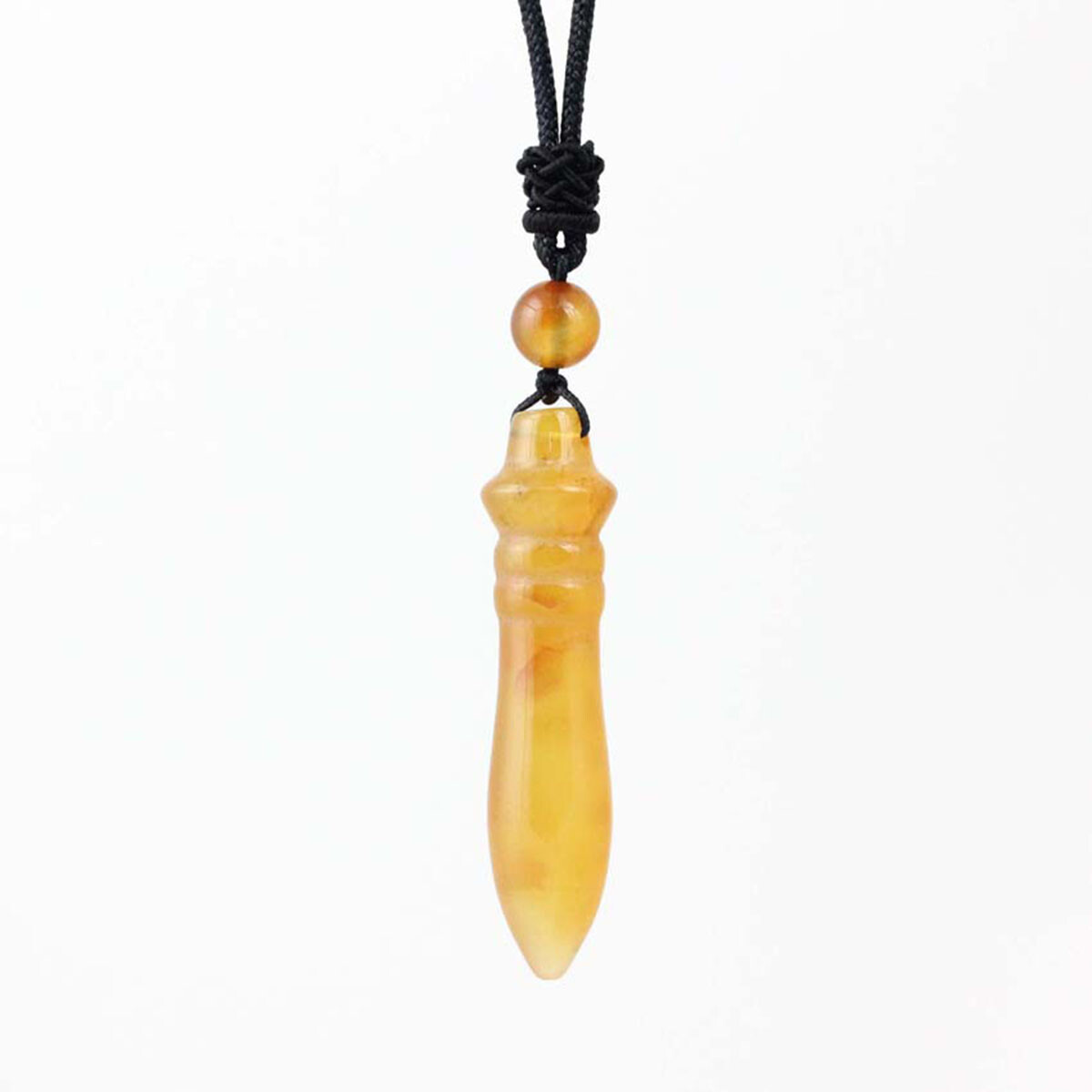 Natural Crystal Quartz Amethyst Fluorite Stone Pharaoh Scepter Pendant Necklace