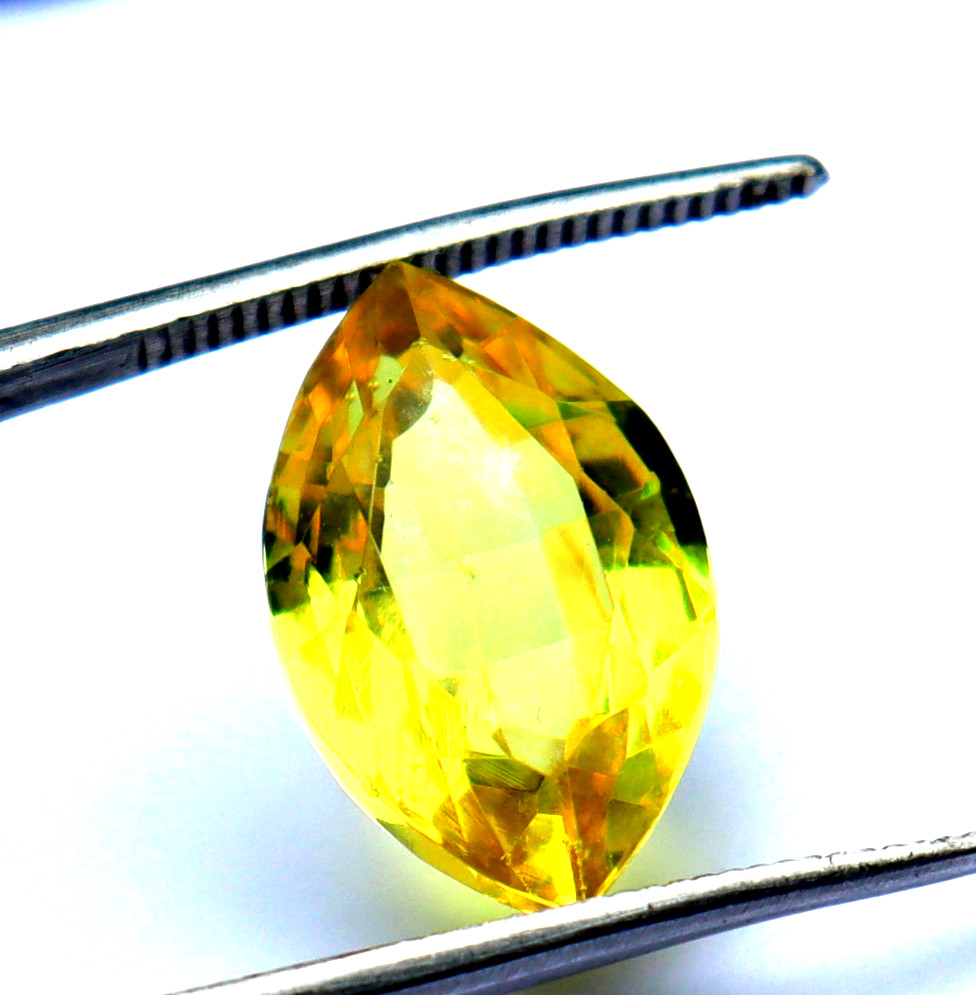 10-11 Ct Marquise Cut Yellow Sapphire GGI Certified Loose Gemstone