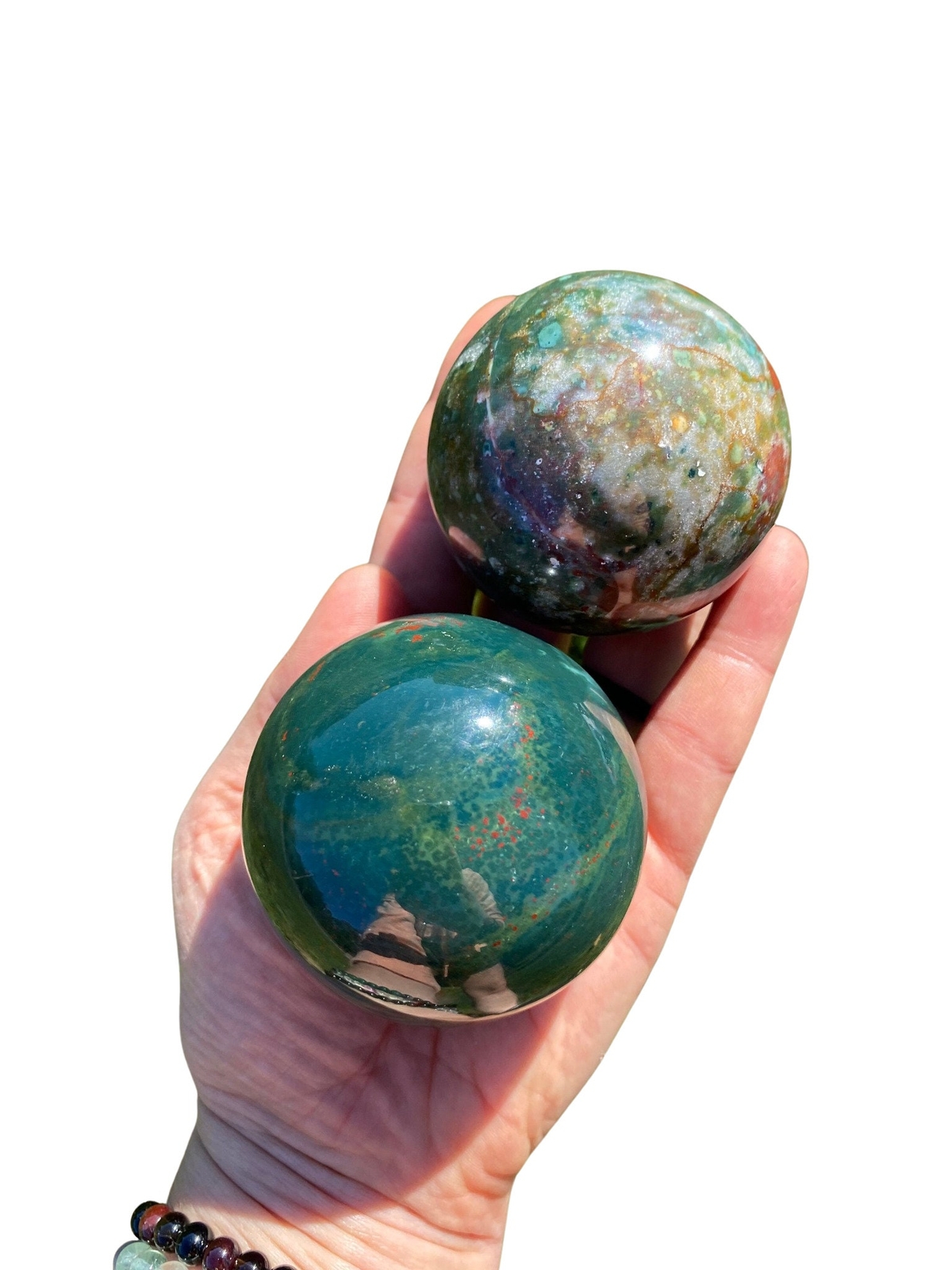 Bloodstone Sphere, Natural Bloodstone from India