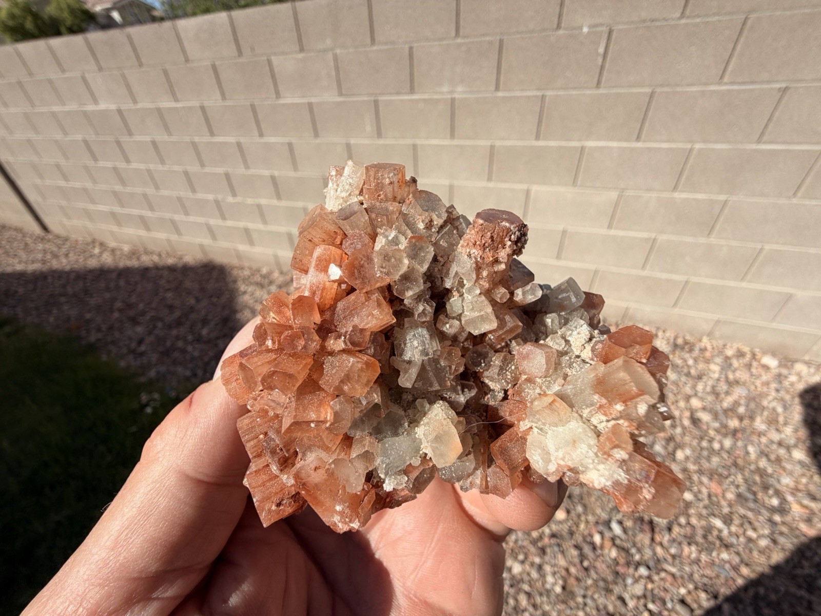 Natural Red Aragonite Crystal Cluster Specimen From Morocco, 194.4g, 4.5 Inches