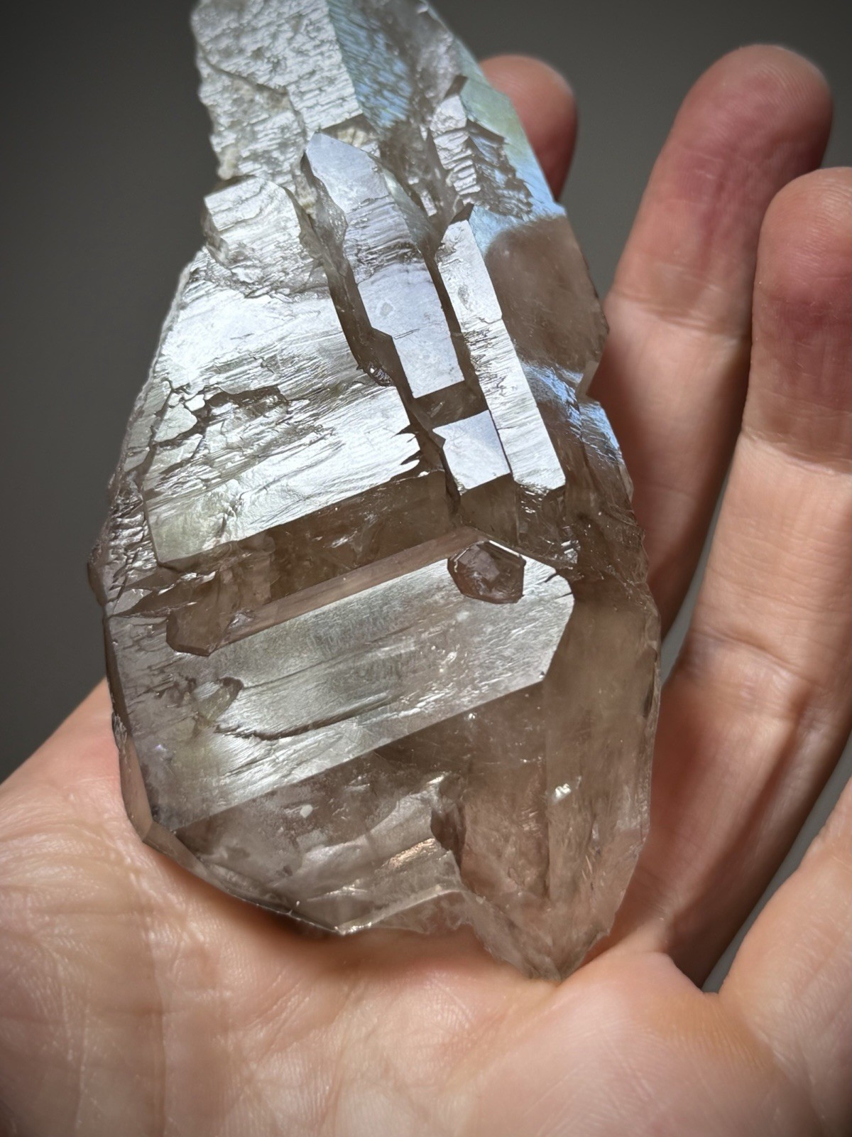 Enhydro Quartz Crystal Elestial Quartz Natural Smoky Quartz Water Bubble Crystal
