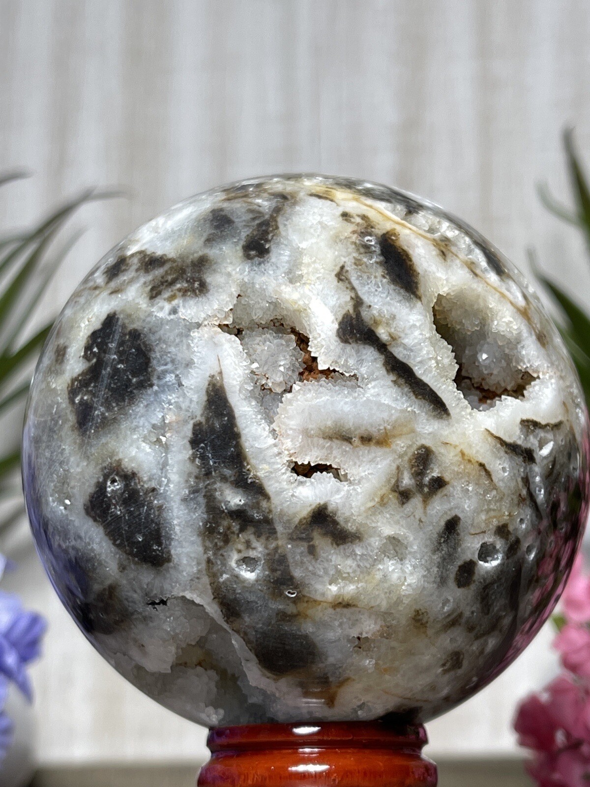 73mm SPHALERITE DRUZY SPHERE – Black Mineral Druzy Crystal Chakra Reiki Witch