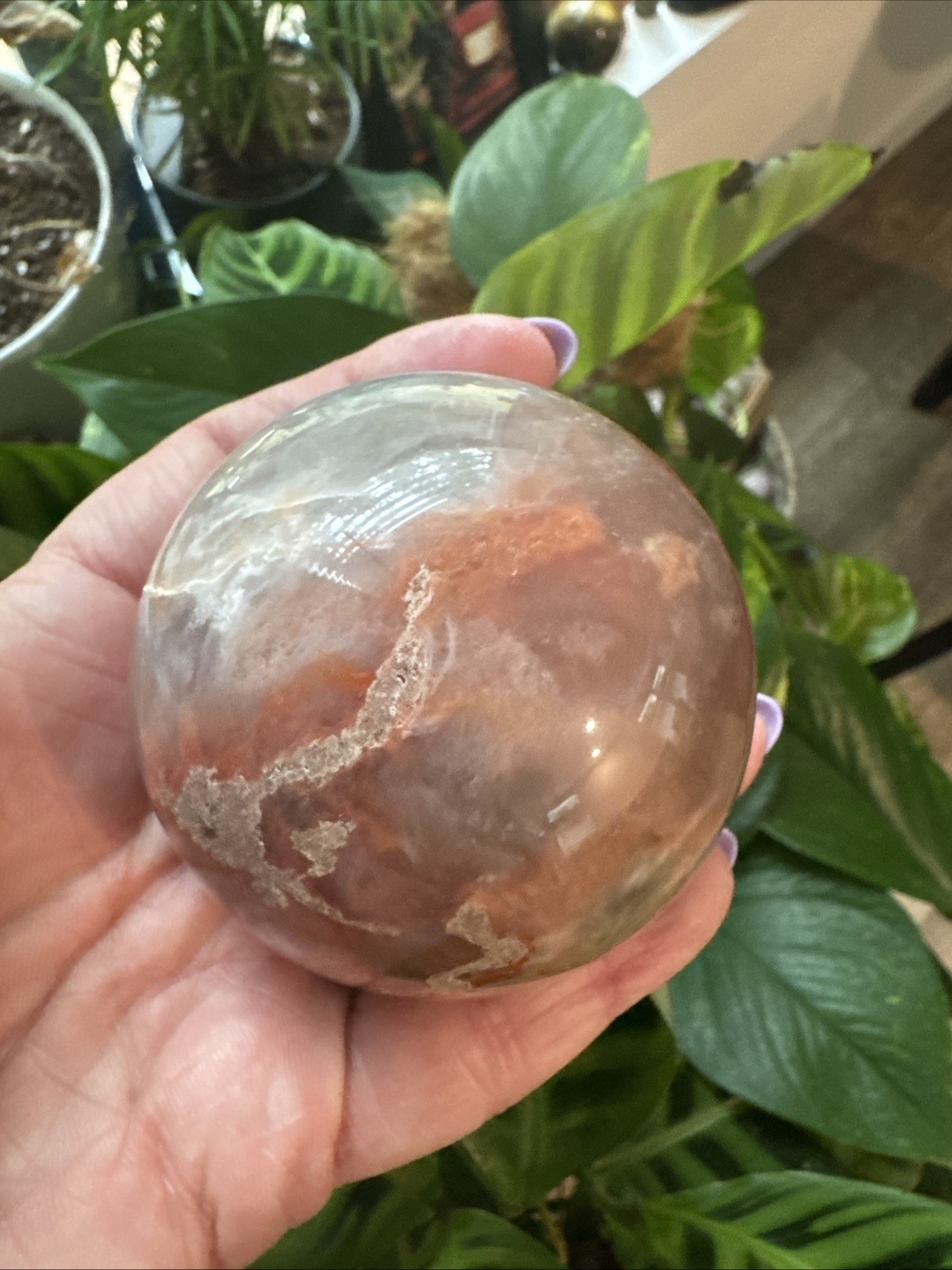 Polychrome Jasper Crystal Sphere 371 Grams 64 mm