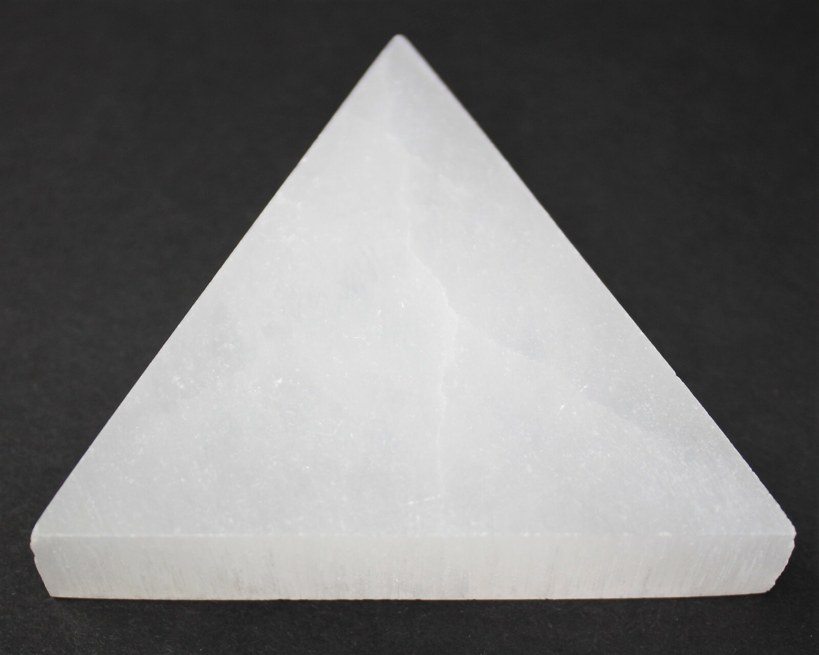 Polished Selenite Charging Station 3″: Triangle Crystal Plate (Cleanse Crystals)