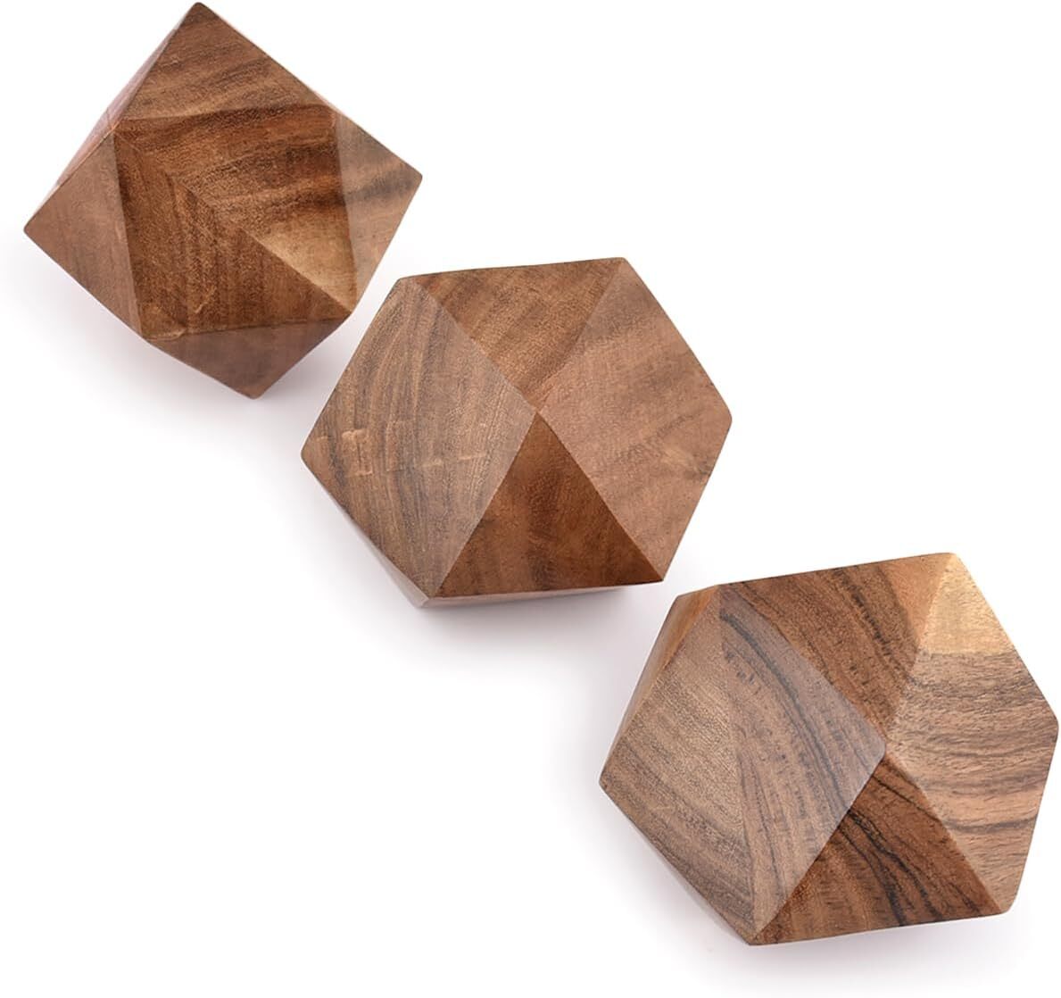 NIRMAN Acacia Wood Decorative Ball for Centerpiece or Individual Use…