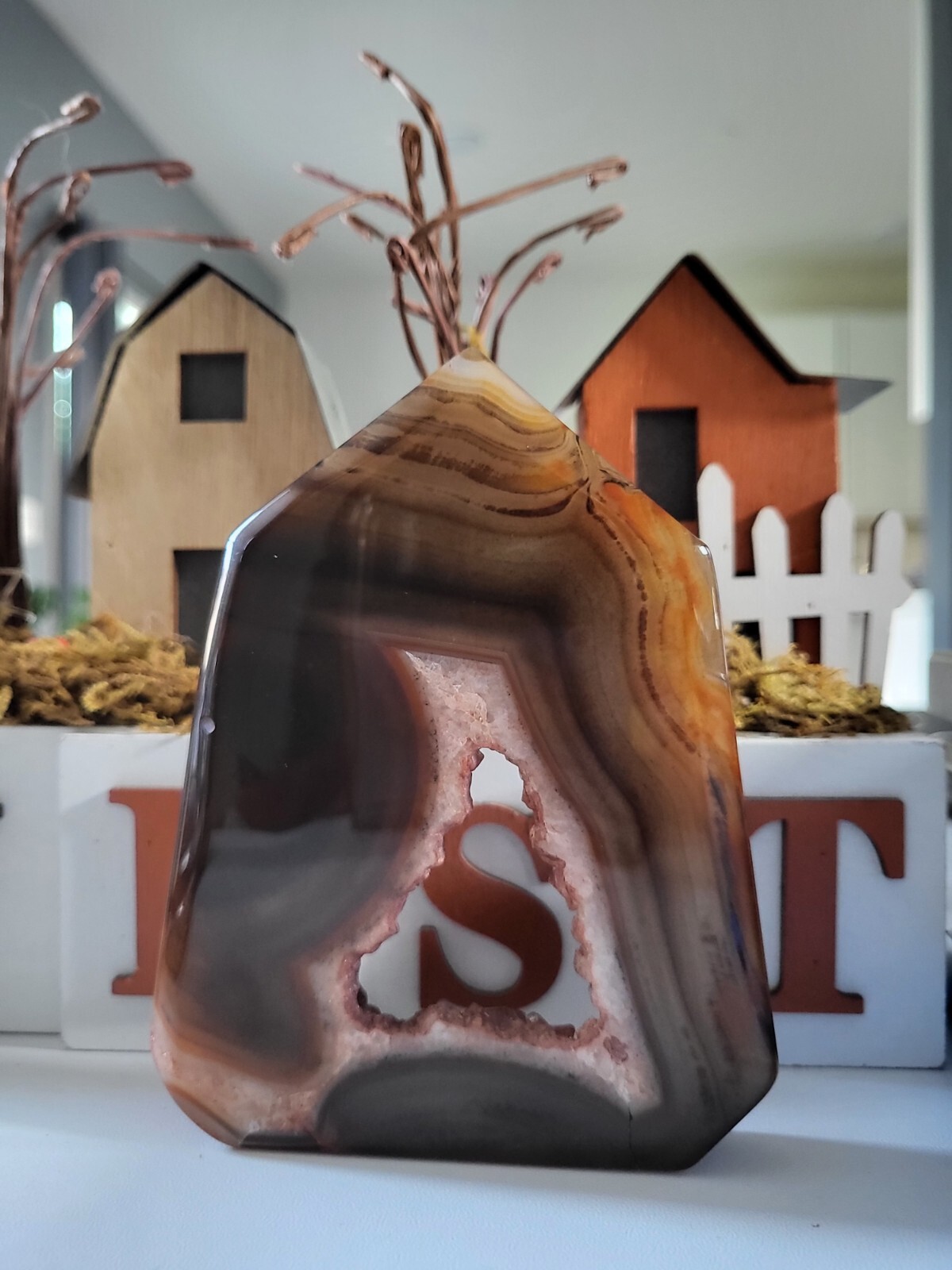 Carving Carnelian Tower Reiki Crystal 2199