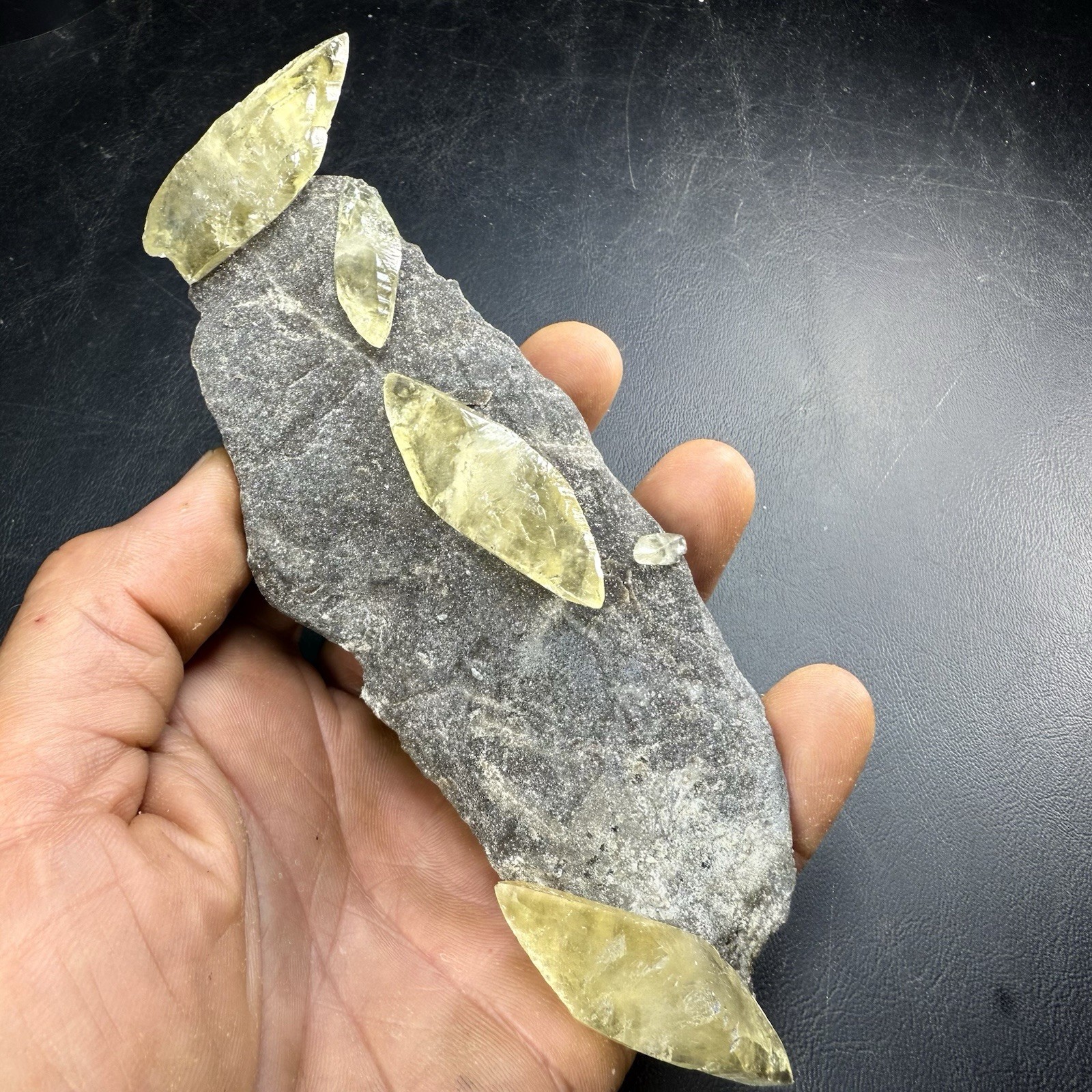 Calcite Crystals with Chalcopyrite Pyrite & Dolomite on Matrix / Missouri