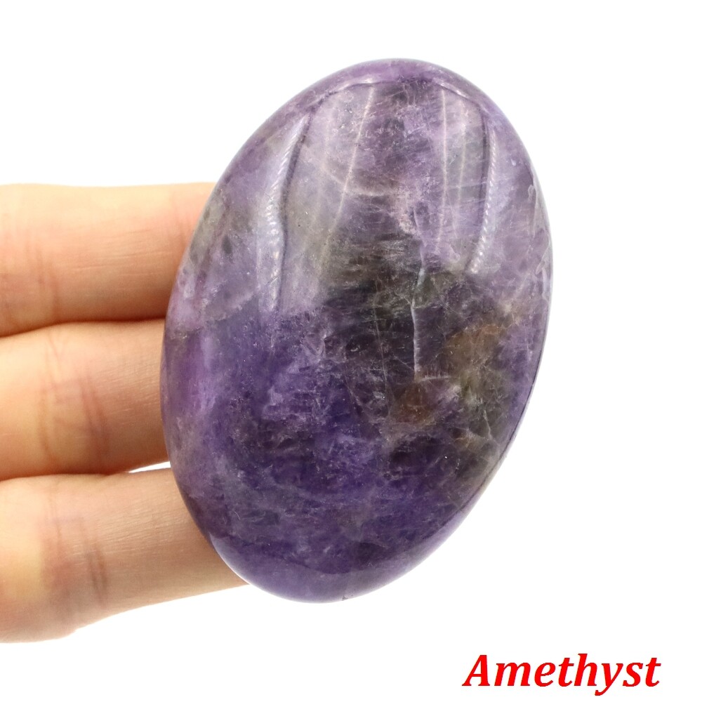 Natural Crysta Palm Stone Reiki Healing Oval Pocket Palm Worry Stone Home Decor