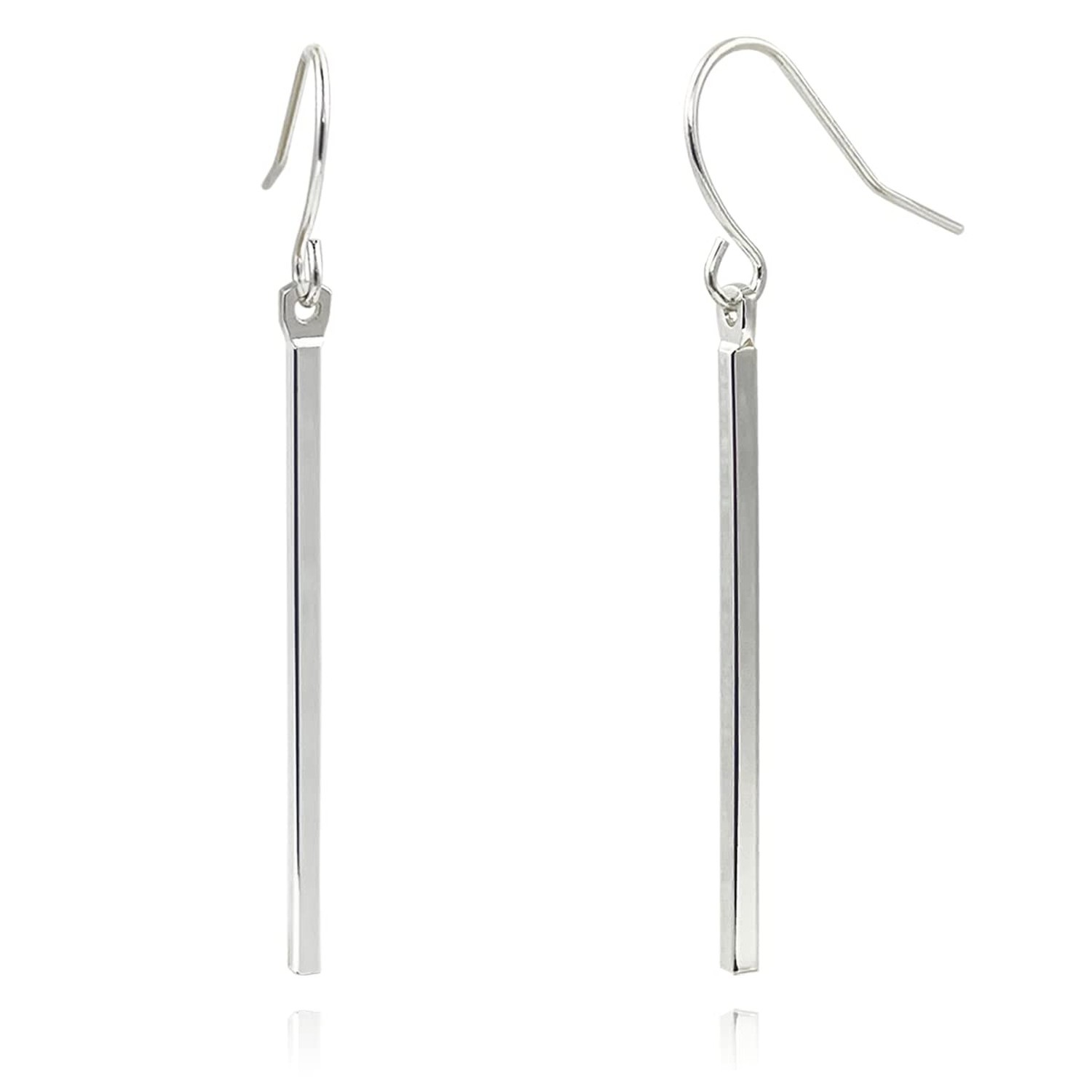 Long Silver Earrings 925 Sterling Silver Earrings for Women Dangle Silver Bar…