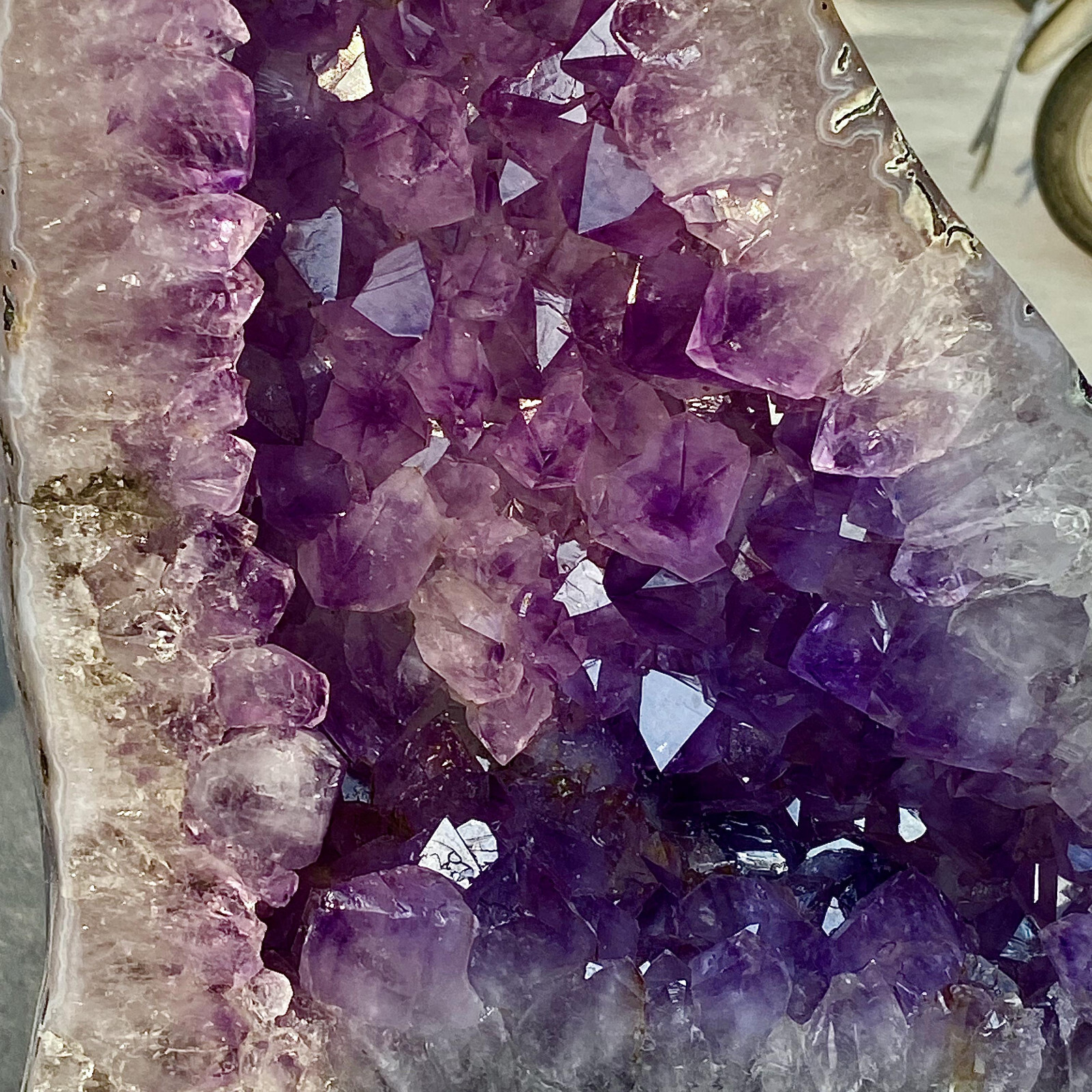 35.2LB Brazilian Amethyst Crystal Cave Stone Cluster Quartz Geode Healing