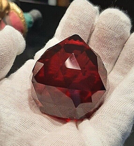 Hanging Crystal Balls Faceted Sphere 47mm RubyRed 10pcs Set Fung Shui Decolation
