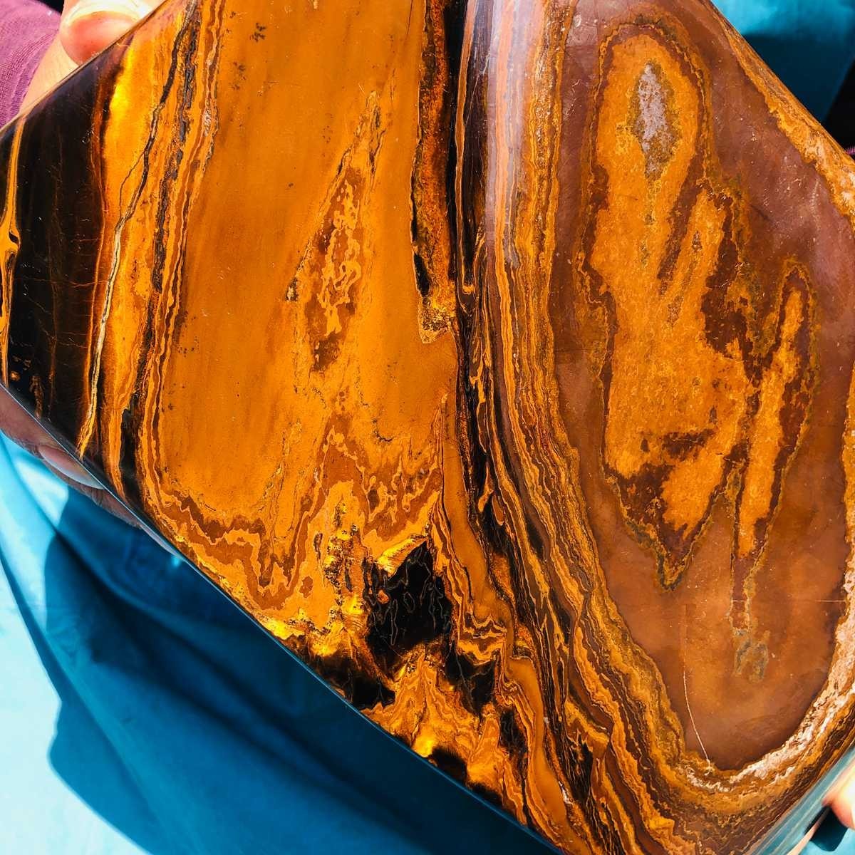 9.52 LB Natural Tiger Eye Polished Specimen Home Decor Raw Healing Stone 5350