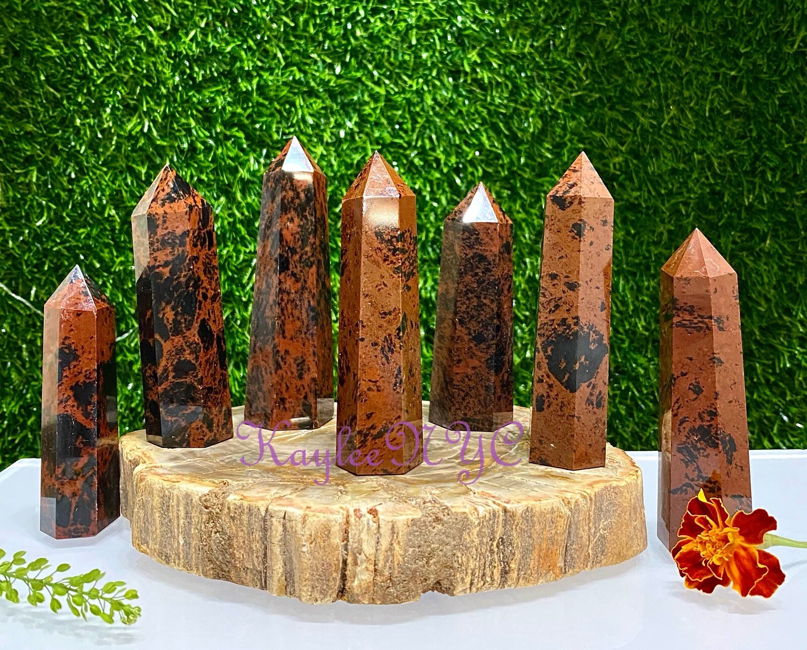 Wholesale Lot 1 Lb Natural Mahogany Obsidian Tower Point Crystal Healing Energy