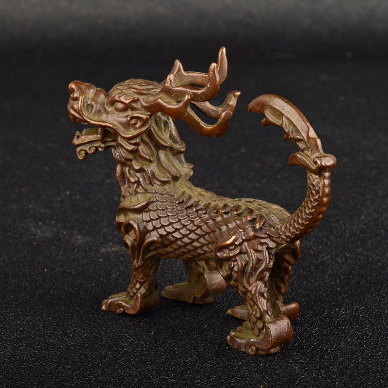 185g Ancient Chinese Handcrafted.Brass Exquisite.Child of the Dragon effigy.gift