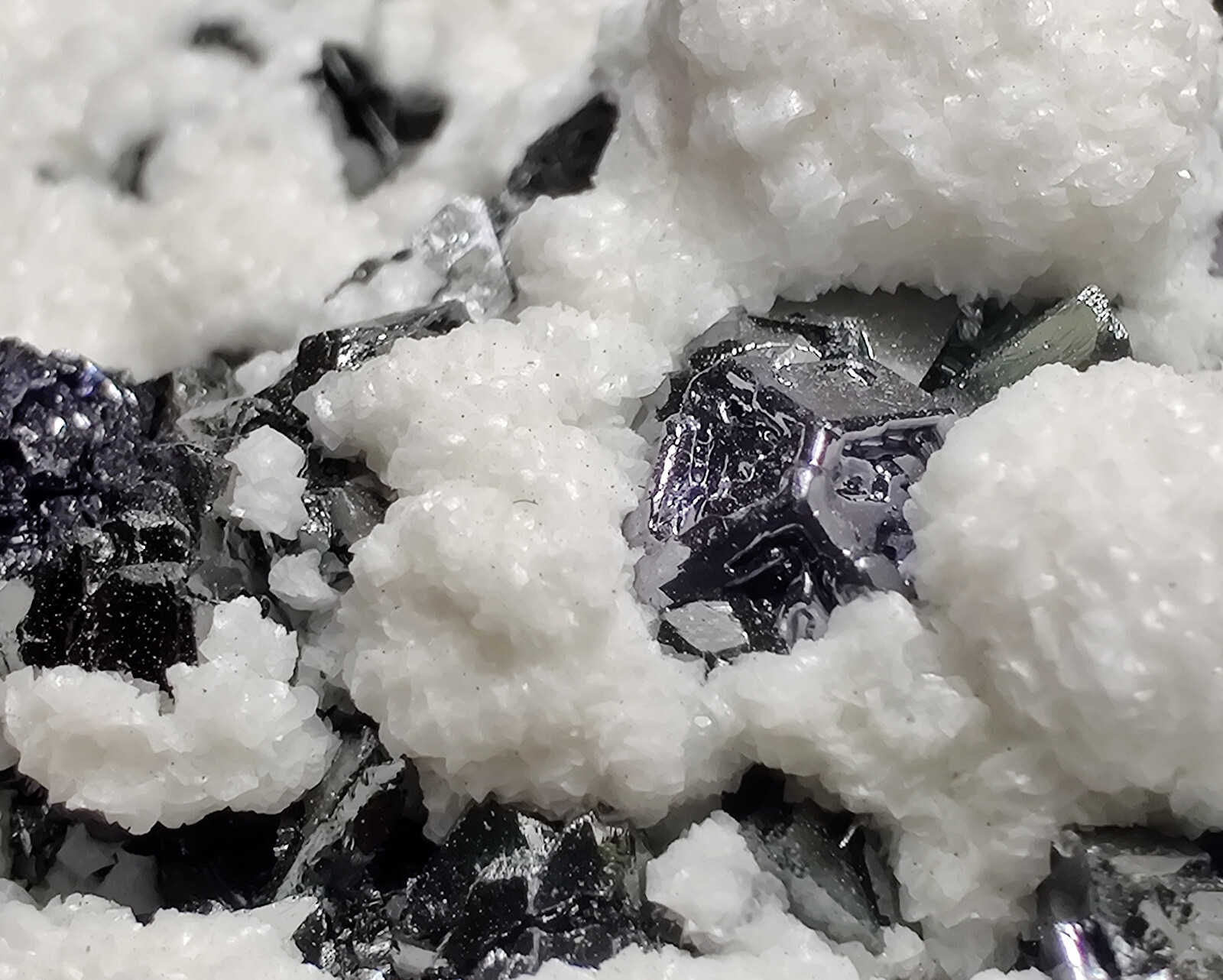 Galena & Manganese bearing Calcite, UV. Huanzala Mine, Peru. 3.9 lbs.