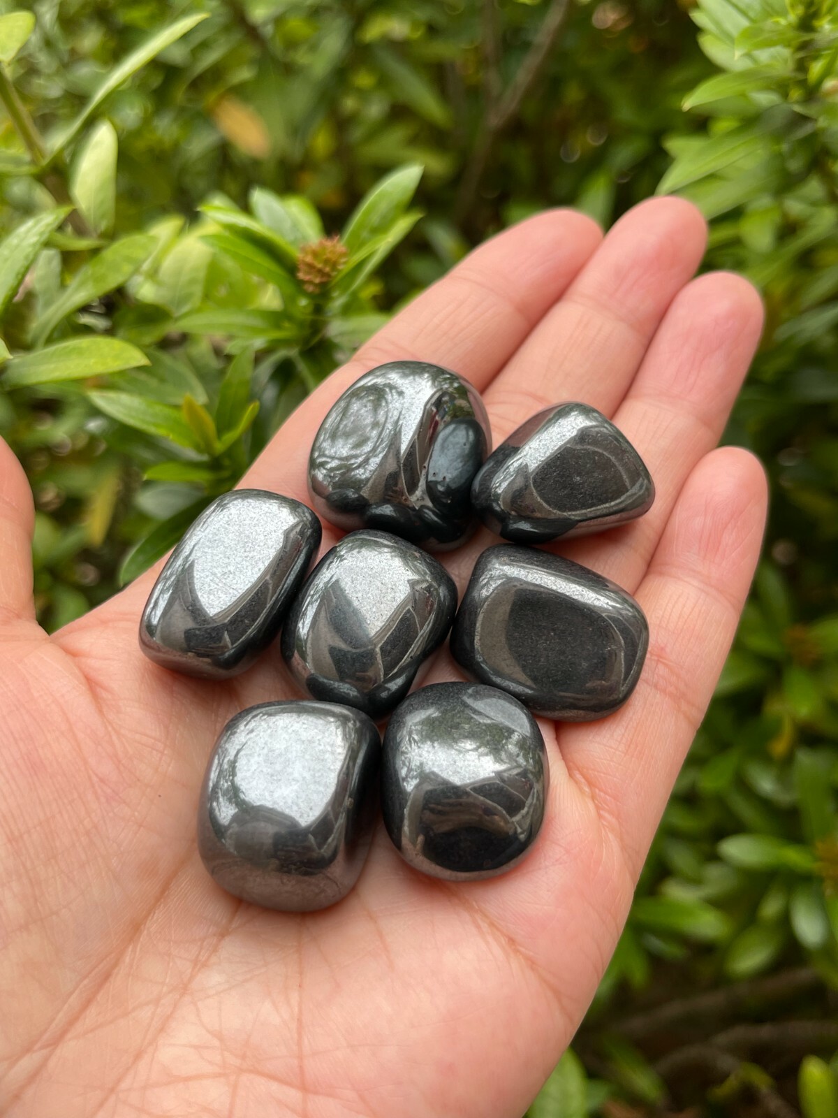 Grade A++ Hematite Tumbled Stones, 0.75″-1.25″ Tumbled Hematite, Wholesale Bulk