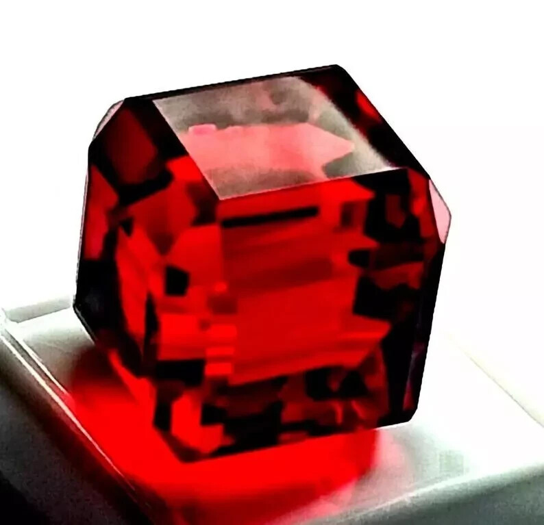 60 Ct Emerald Cut Mozambique Red Ruby Gemstone Jewelry Making Gift Her And Him