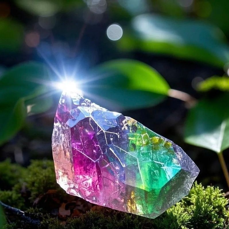 Rainbow Gemstone Crystal Gift Gemstone Crystal Raw Ore Electric Ferry Ornament