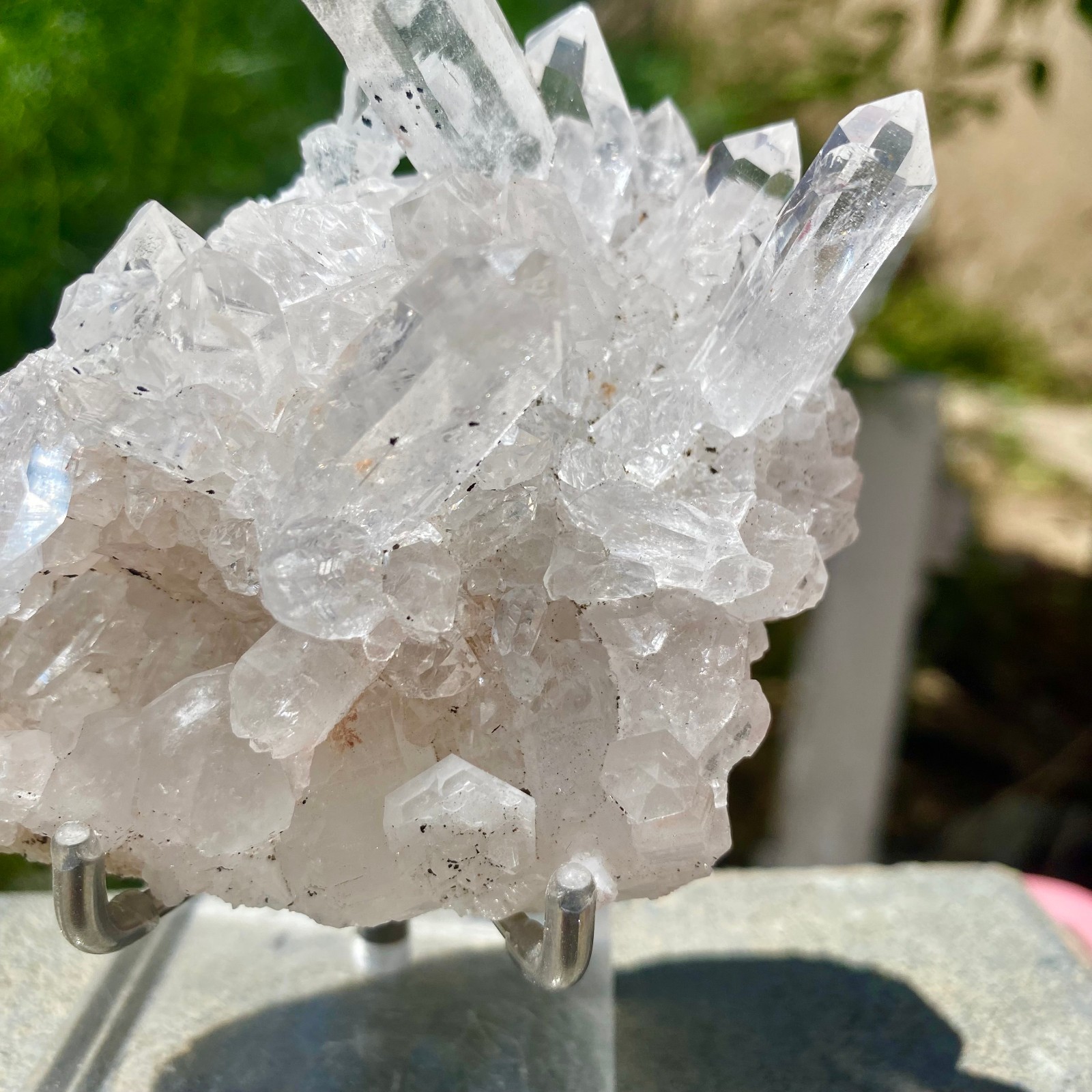 184G Clear White Crystal Quartz Cluster Energy Healing Specimen