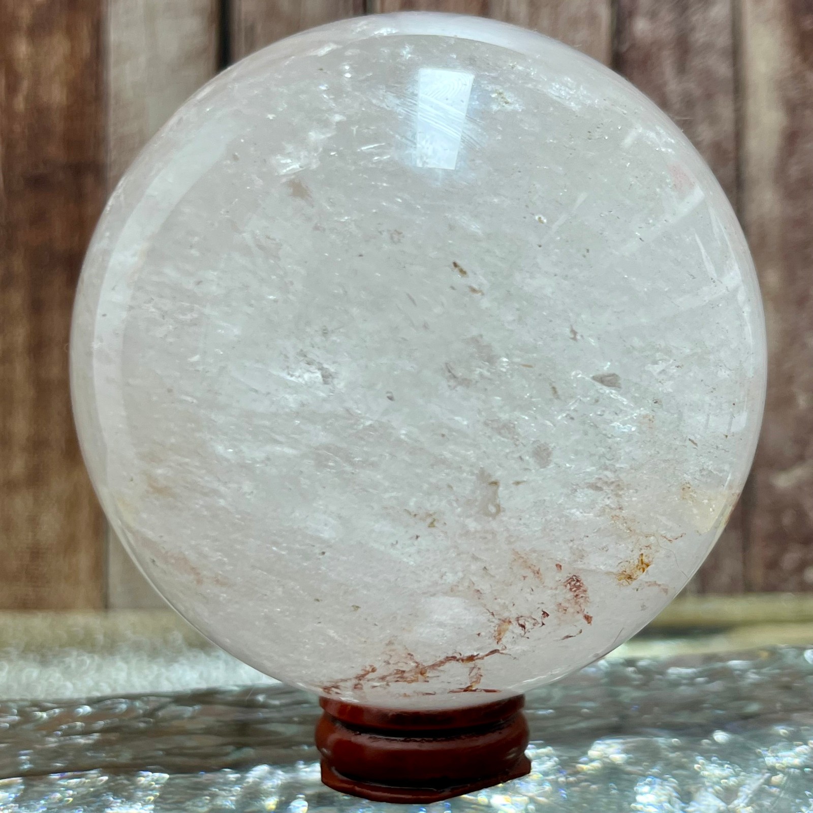 Clear Quartz Crystal Sphere Ball Polished Gemstone Reiki Chakra Energy 2.3 lb