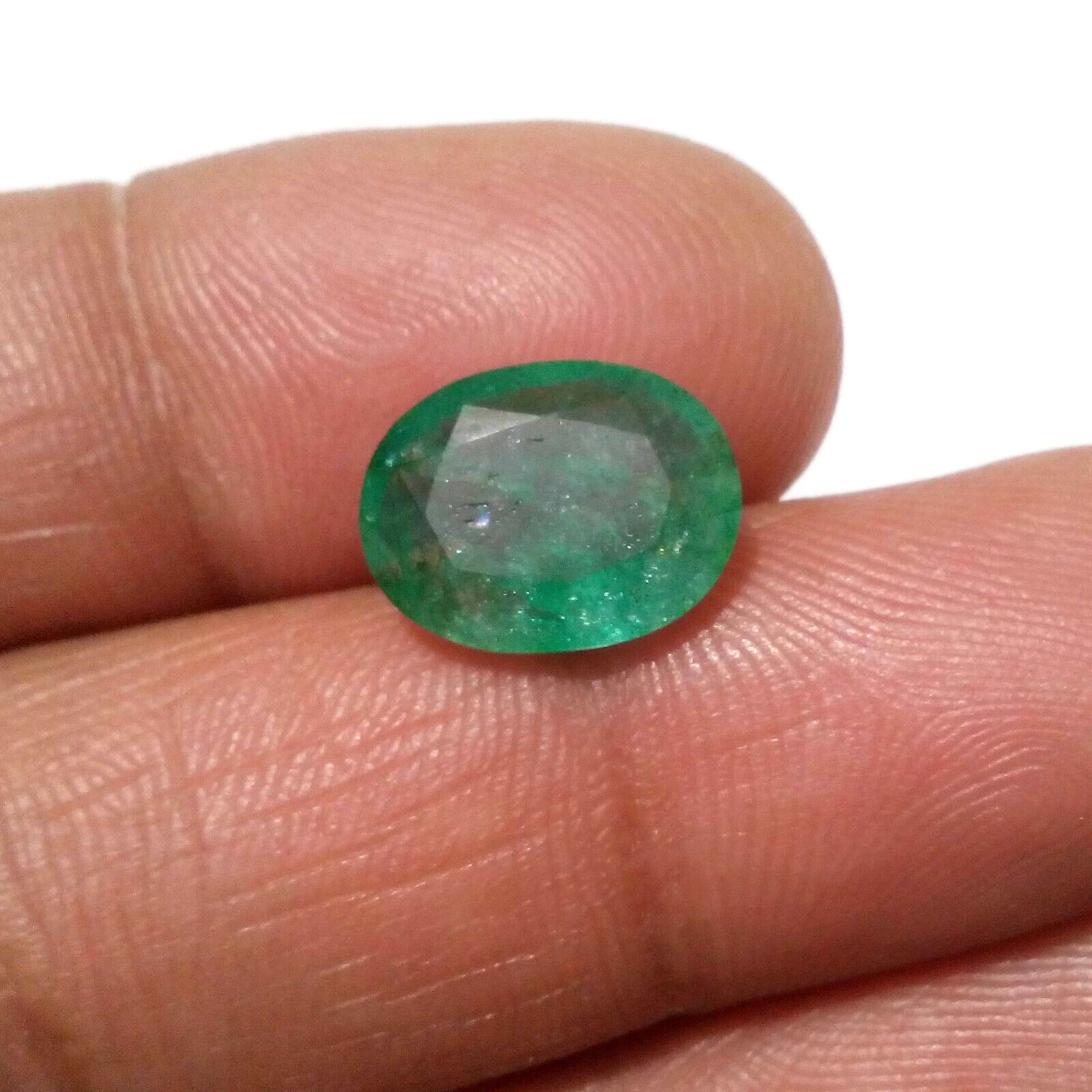 High Quality A+ Zambian Emerald Oval Shape 4.50 Crt Green Faceted Loose Gemstone