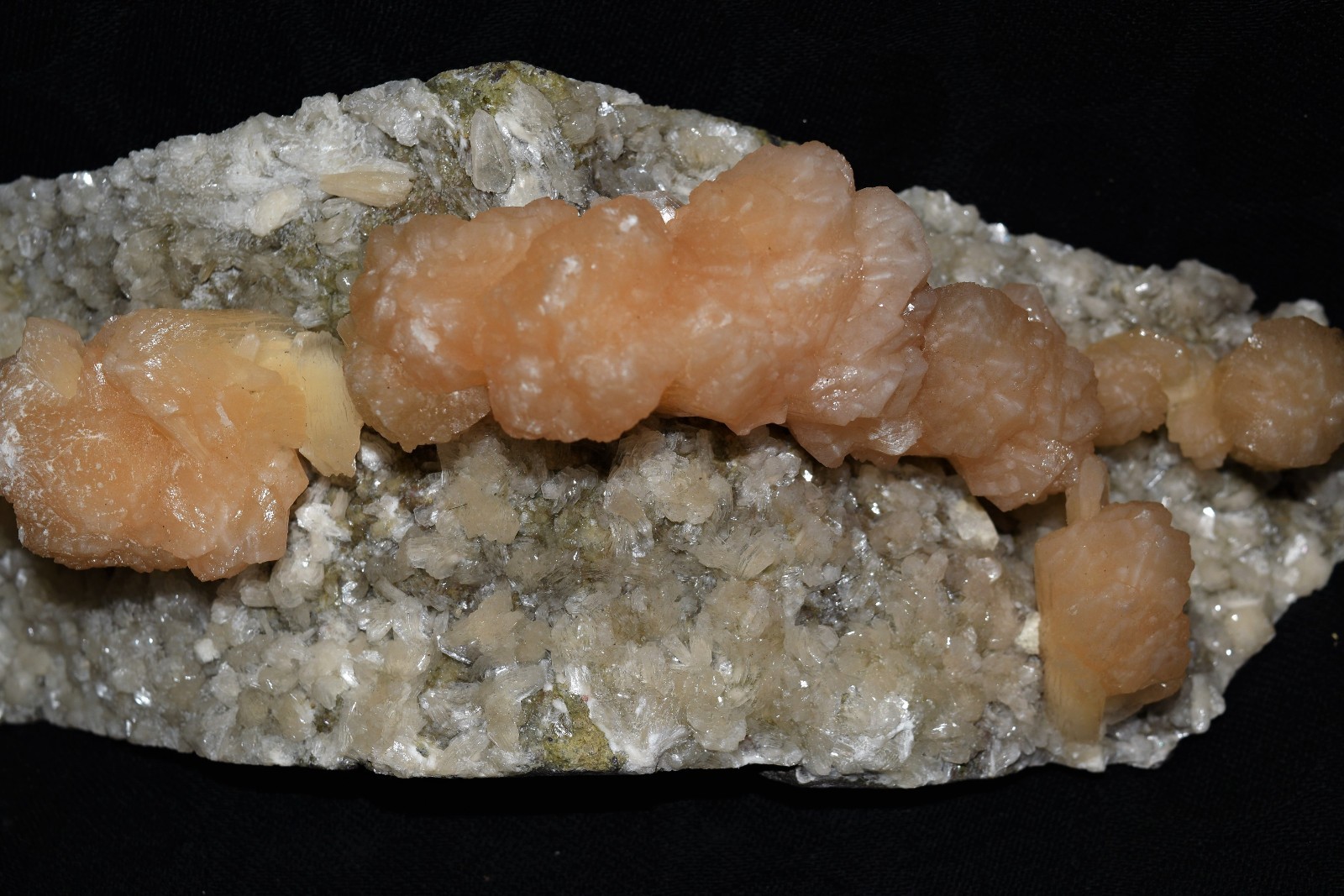 Orange Stilbite with heulandite specimen RARE 31 x11.5cm (No Amethtyst, Citrine)