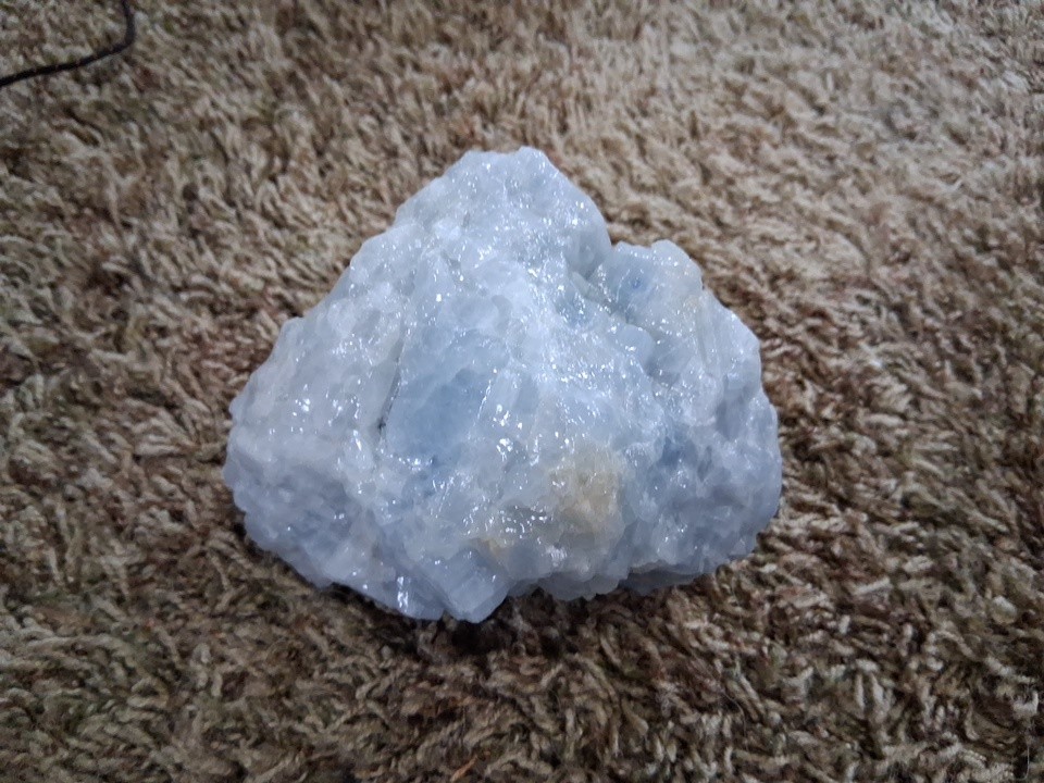 Large Natural Sky Blue Raw Calcite Specimen 2.78lbs Heritage Crystal Gem Stone