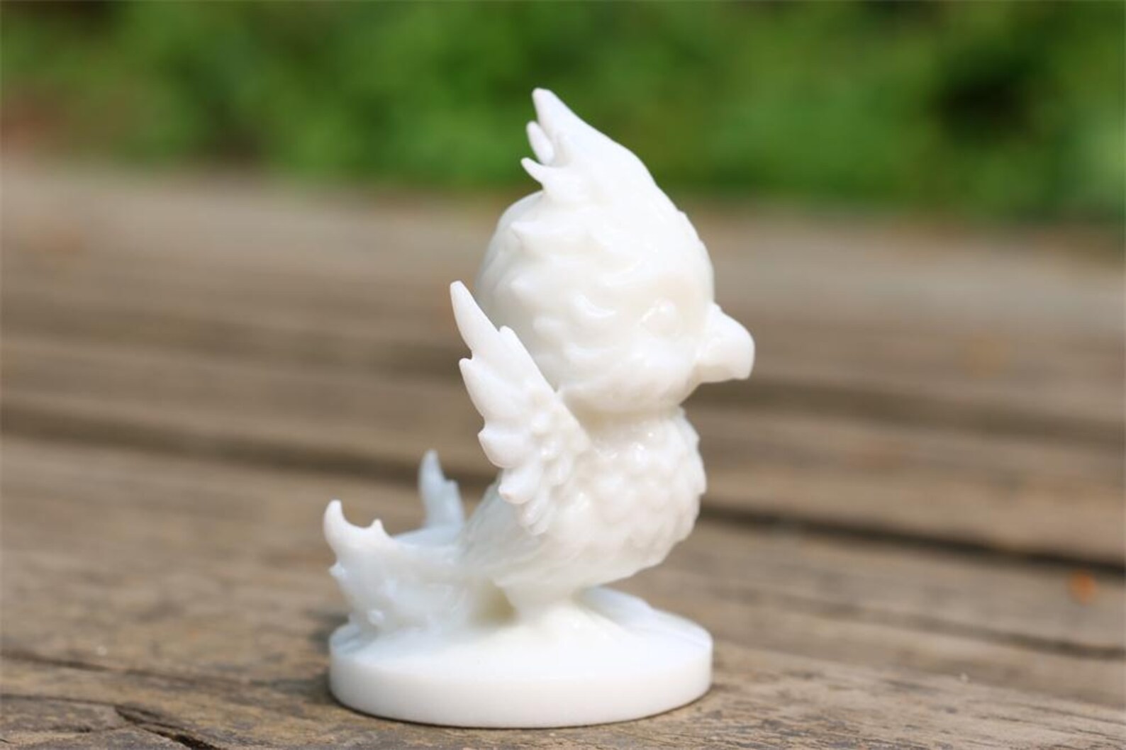 Natural White Jade phoenix Carving Quartz Crystal phoenix Healing Home Decor 1pc