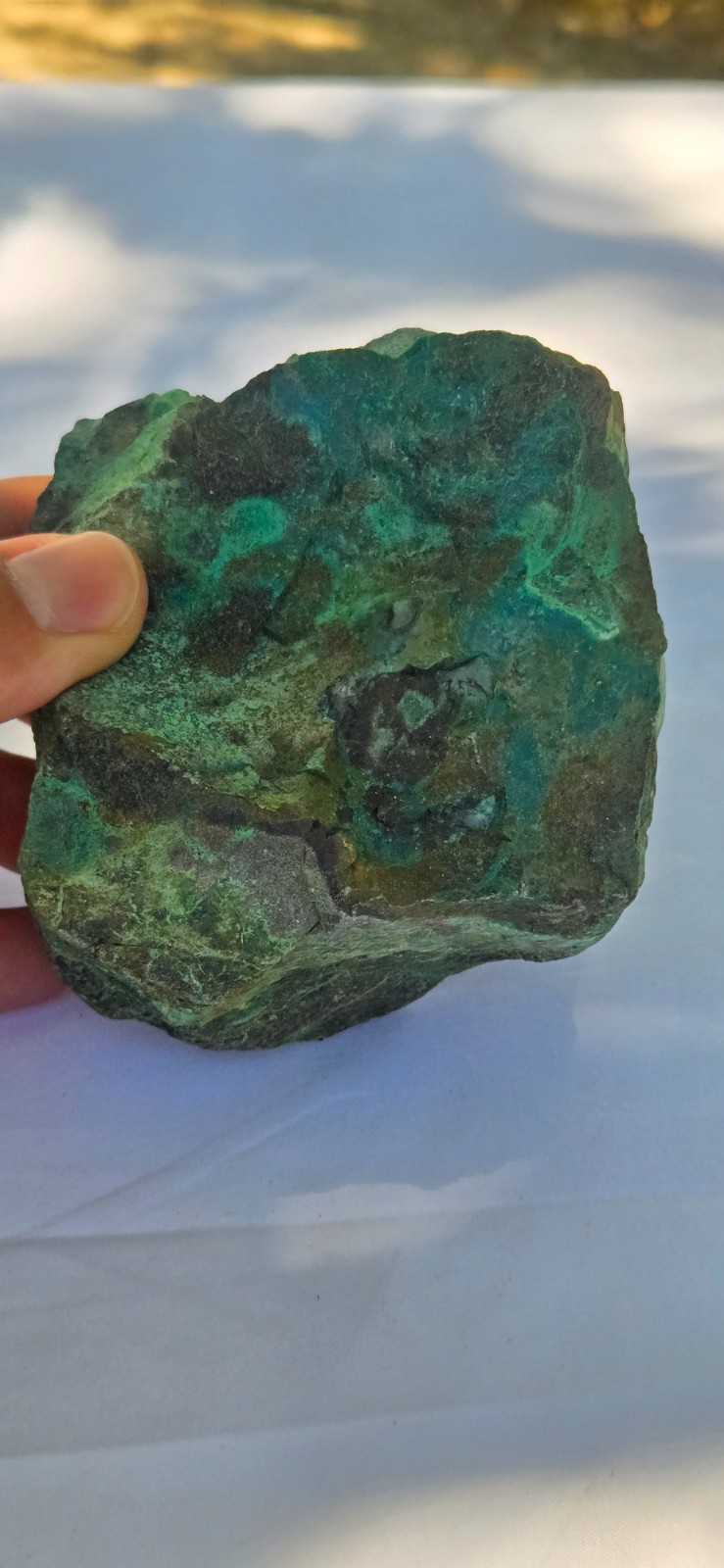 Large 880 Grs Old Chrysocolla Specimen Arizona USA Dark Green Blue Chalky Matrix