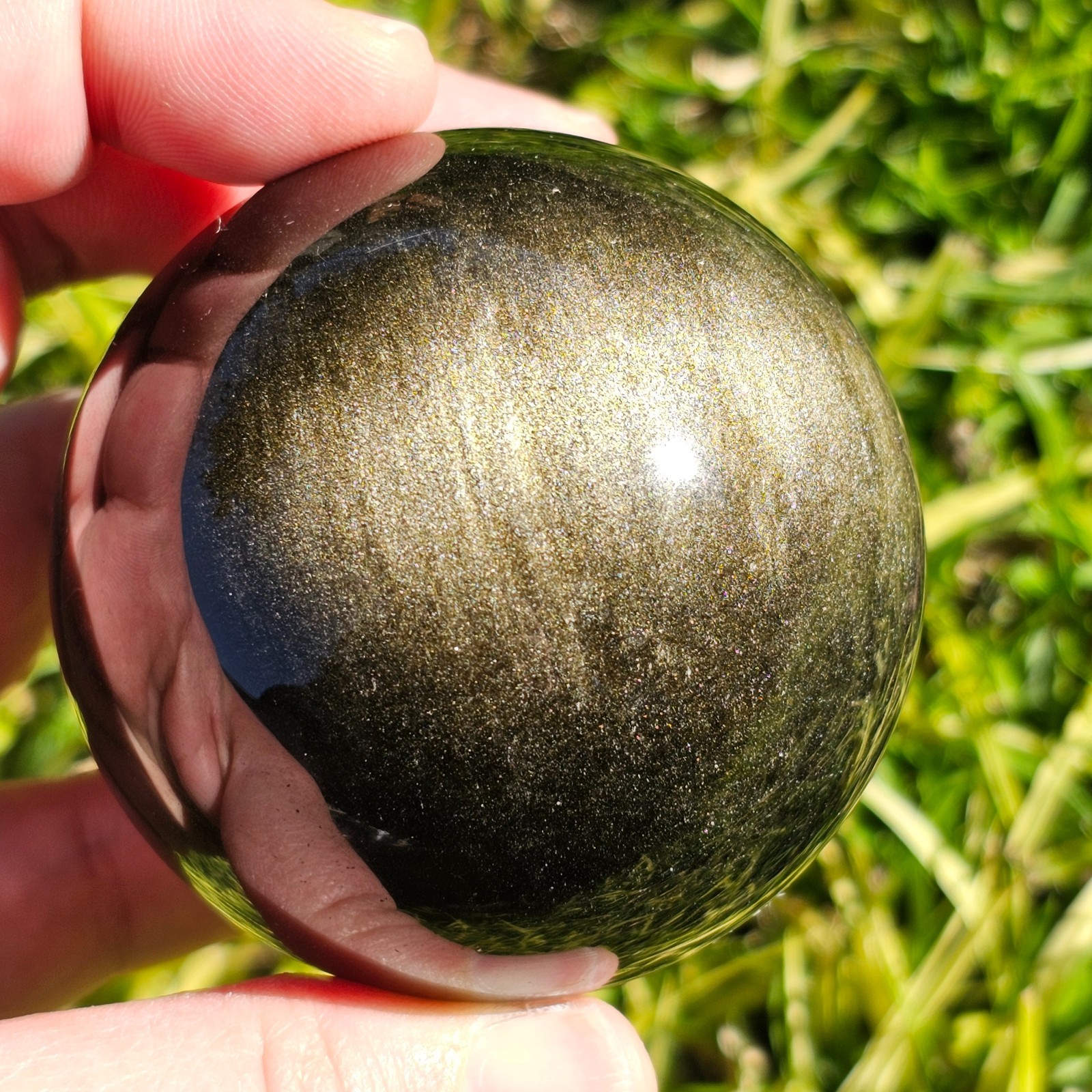 Gold Sheen Obsidian Sphere | Option C | 305g