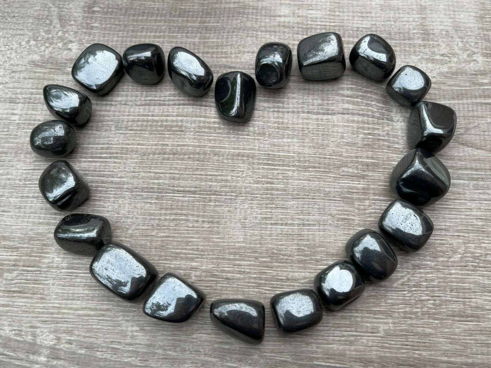 Grade A++ Hematite Tumbled Stones, 0.75″-1.25″ Tumbled Hematite, Wholesale Bulk