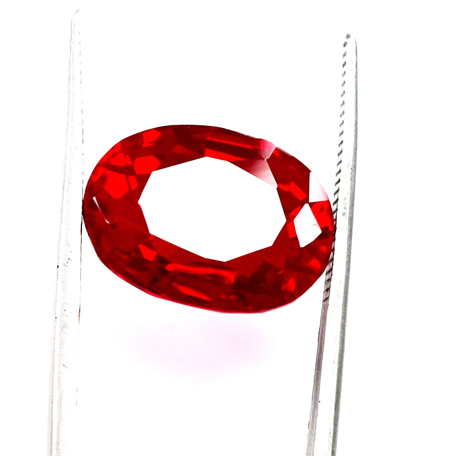 7-8 CT BURMA Pigeon Blood Red Ruby Certified Loose Gemstone Oval Cut