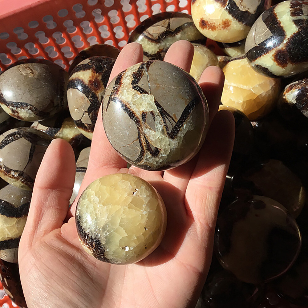 2PC Septarian Crystal Dragon Stone Healing Crystal Yoga Meditation Decors 3-4cm