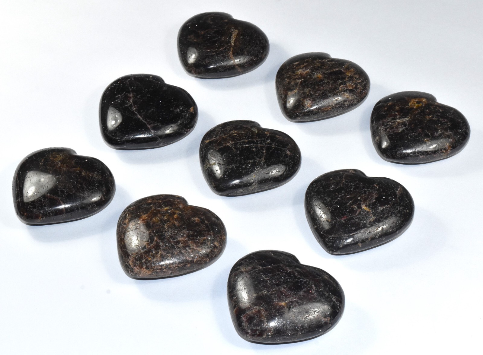2.25″ Deep Red Garnet Heart Polished Natural Gemstone Mineral – India (1, 2PCs)