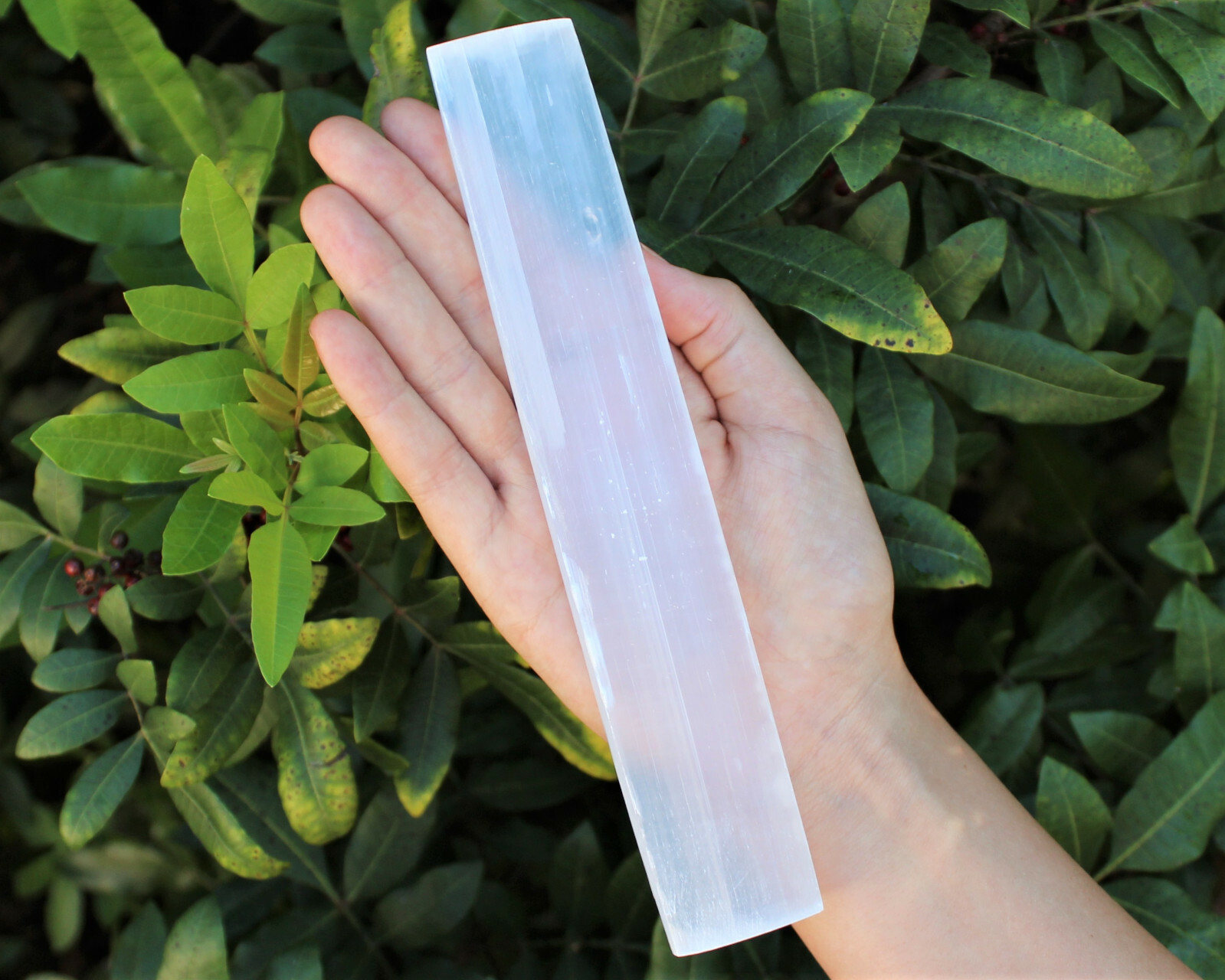 Large Polished Selenite Charging Station: 8″ Flat Crystal Plate, Selenite Plate