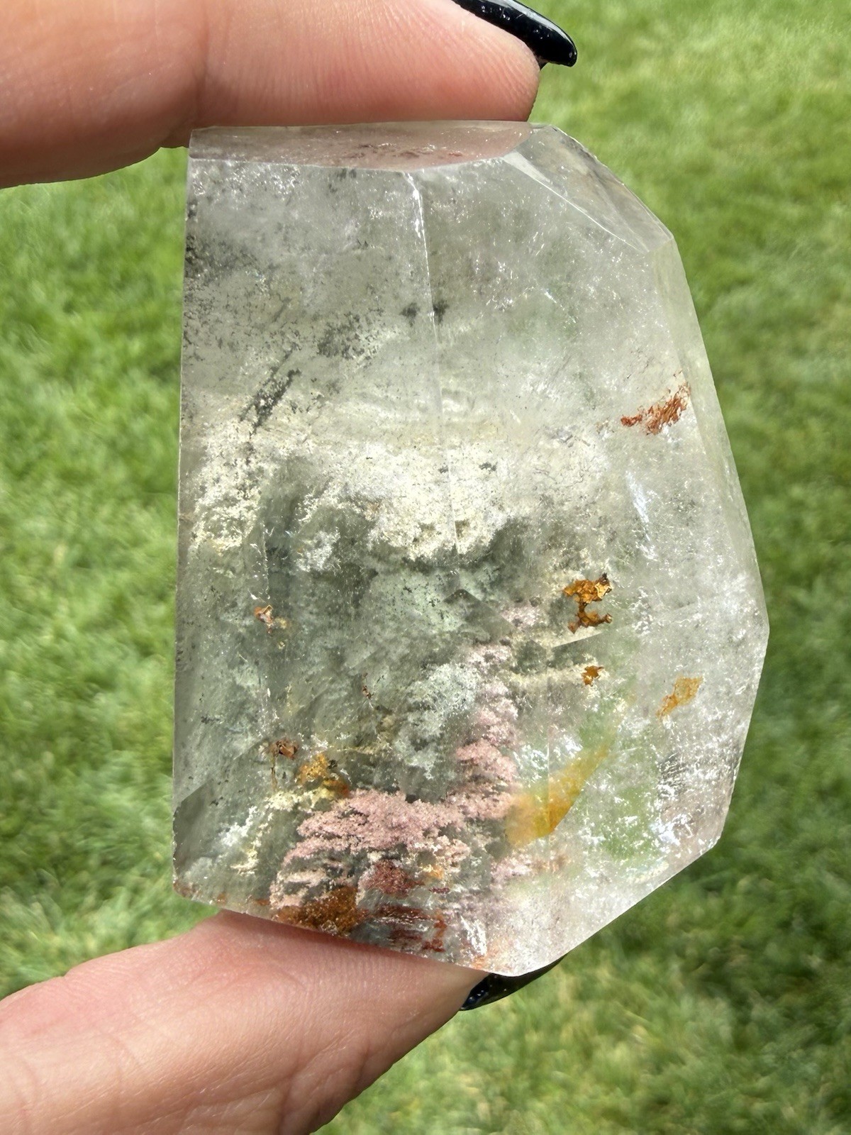 Natural Garden Quartz Lodolite Crystal Freeform Scenic Phantom Inclusions 2.2”
